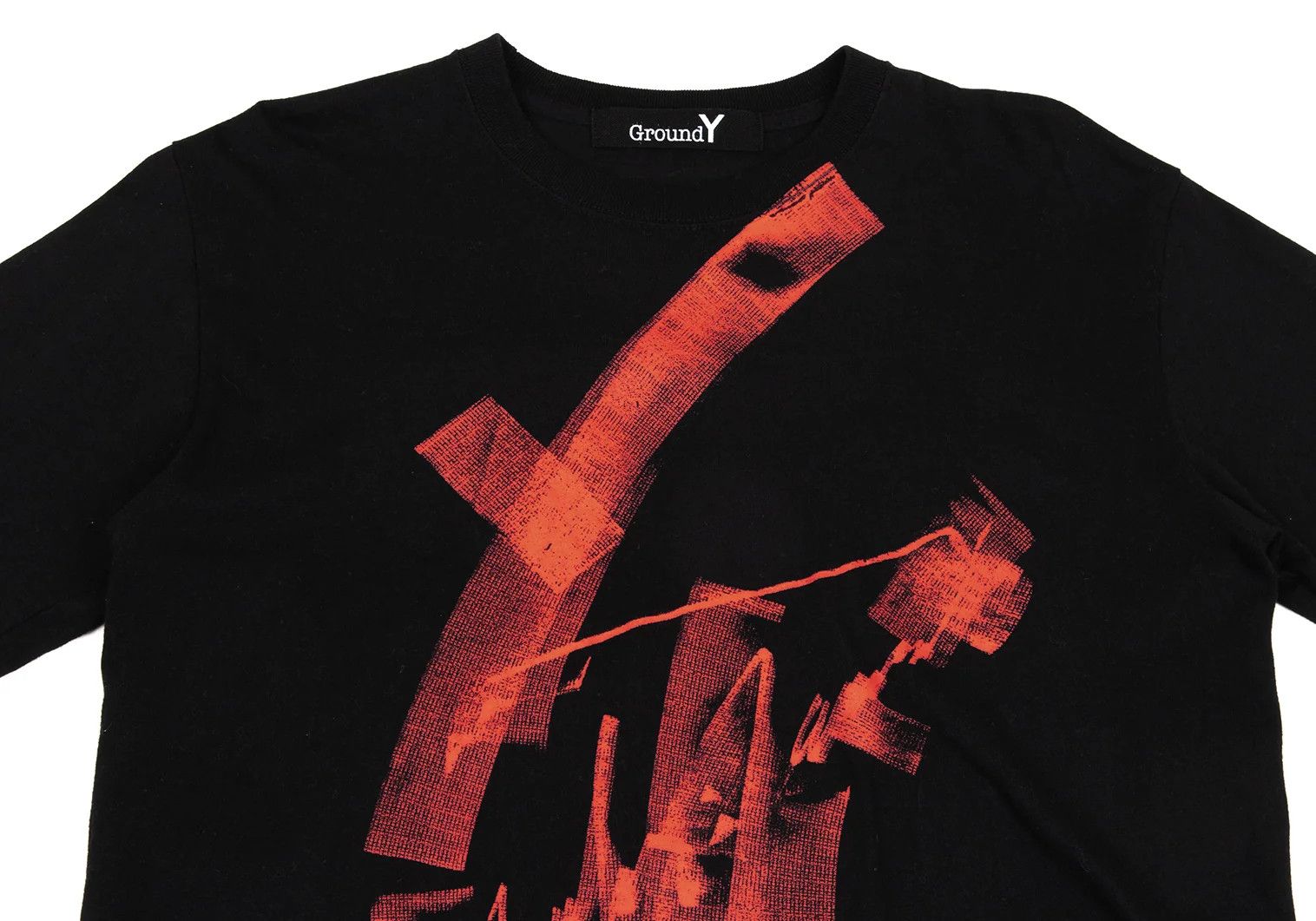 Yohji Yamamoto Logo Print T-shirt in Black and Red Size US M / EU 48-50 / 2 - 2 Thumbnail