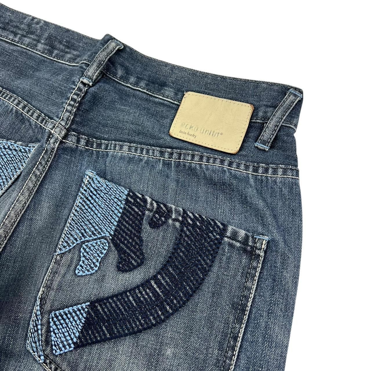 Ecko Unltd. Vintage Ecko Unltd Baggy Embroidered Jeans - Waist: 32” Size US 32 / EU 48 - 4 Thumbnail