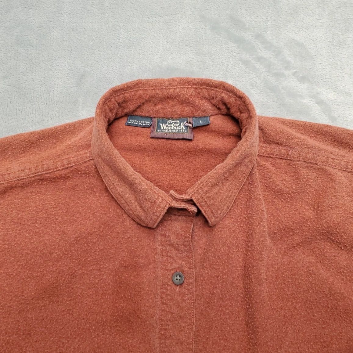 Vintage VTG Woolrich Shirt Women L Red Chamois Flannel Outdoor Retro Classic Made in USA Shirt L Red 90s Mens Size L / US 10 / IT 46 - 3 Thumbnail