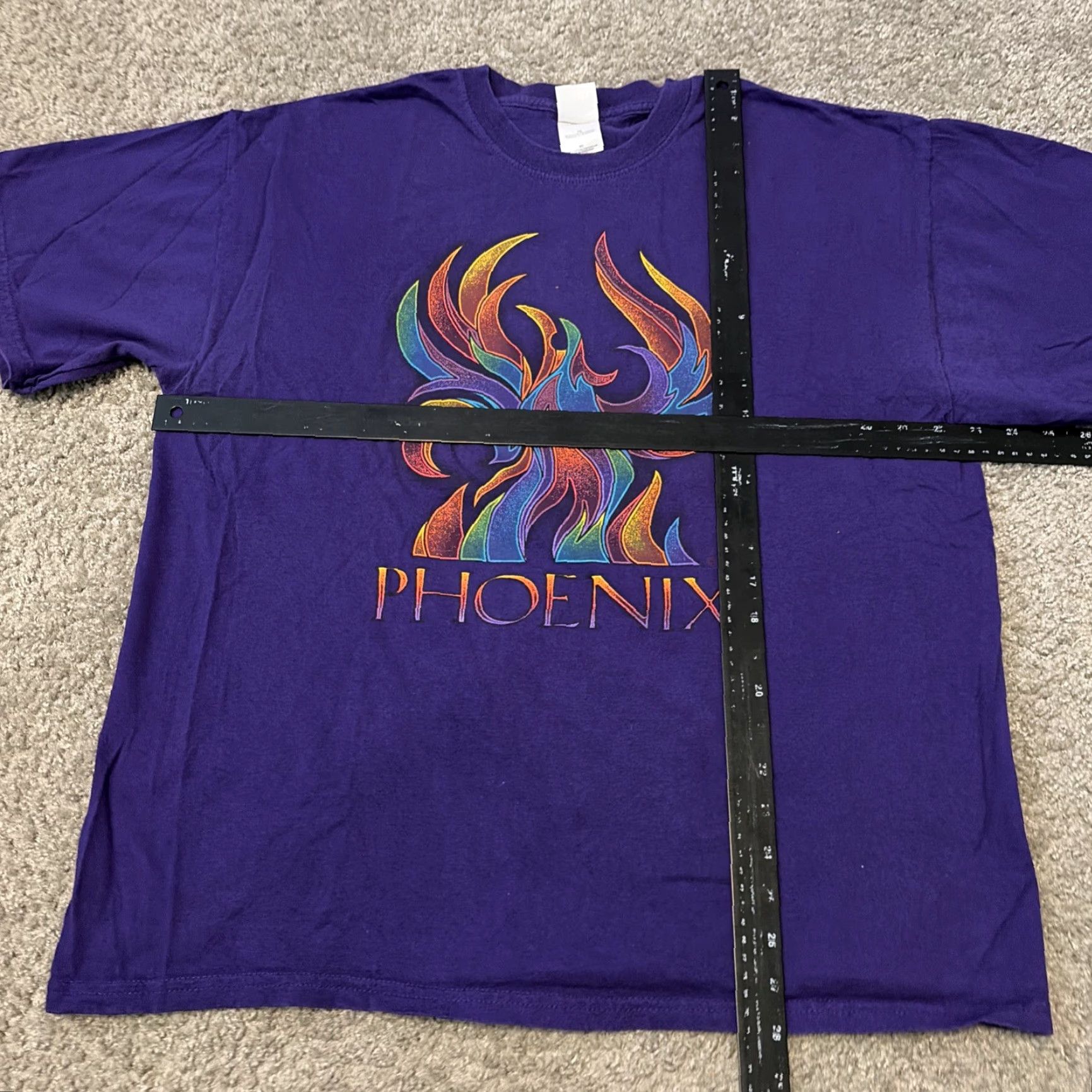 Gildan VINTAGE 90s Phoenix Arizona Purple Art Bird Graphic T-Shirt XL Mens Regular Purple Bird Gildan XL T-Shirt Size US XL / EU 56 / 4 - 4 Thumbnail