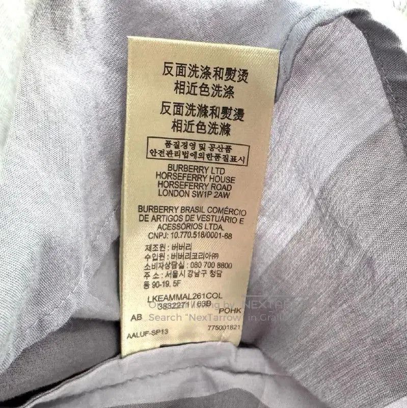 Burberry Burberry Gray Cotton Women's Shirt. Size S / US 4 / IT 40 - 4 Thumbnail