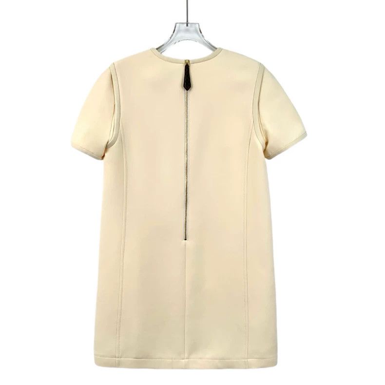 Louis Vuitton Louis Vuitton Beige sheep wool round neck, short sleeves, Size S / US 4 / IT 40 - 2 Thumbnail