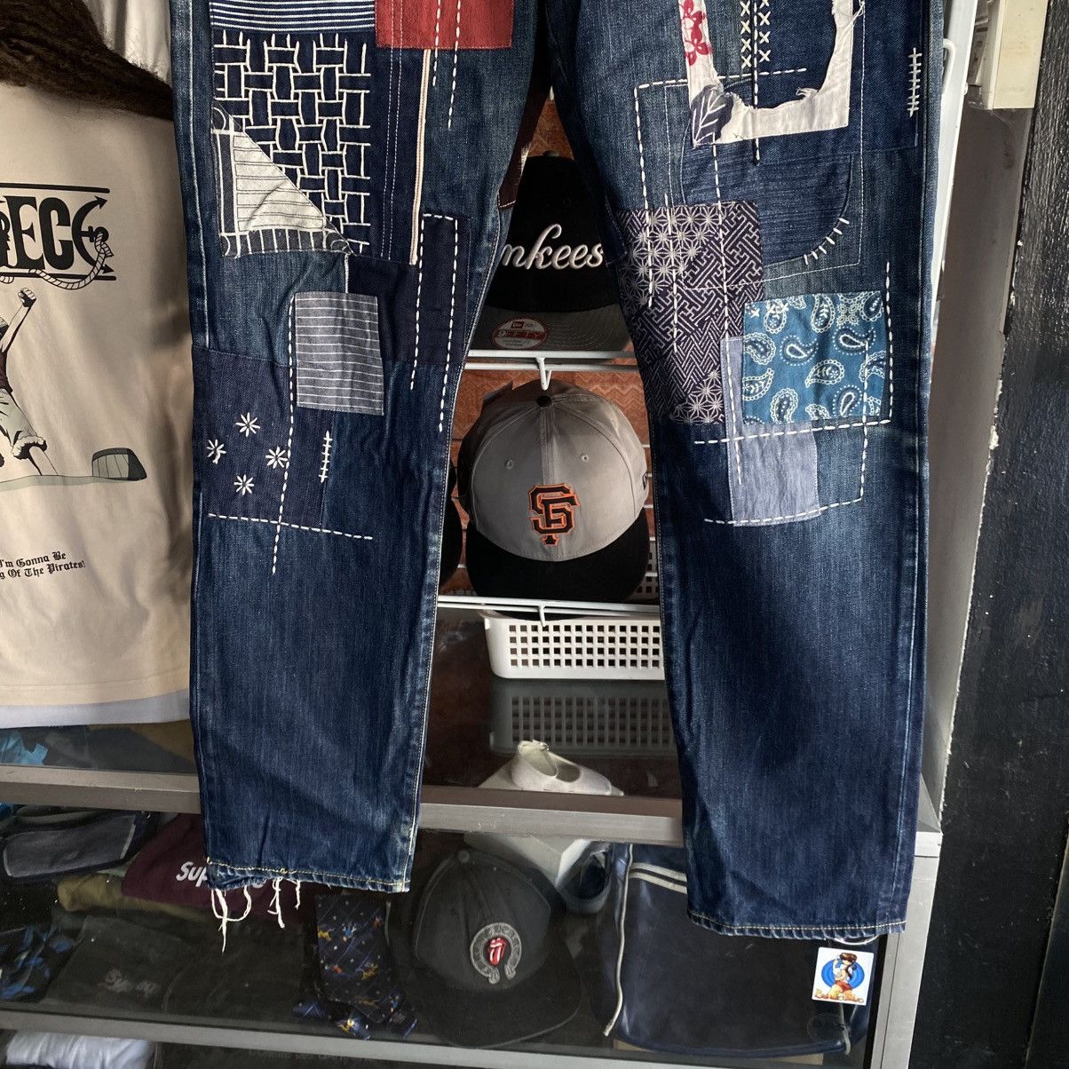 Bape Bape head crown jeans custom made boro sashiko Size US 38 / EU 54 - 11 Thumbnail