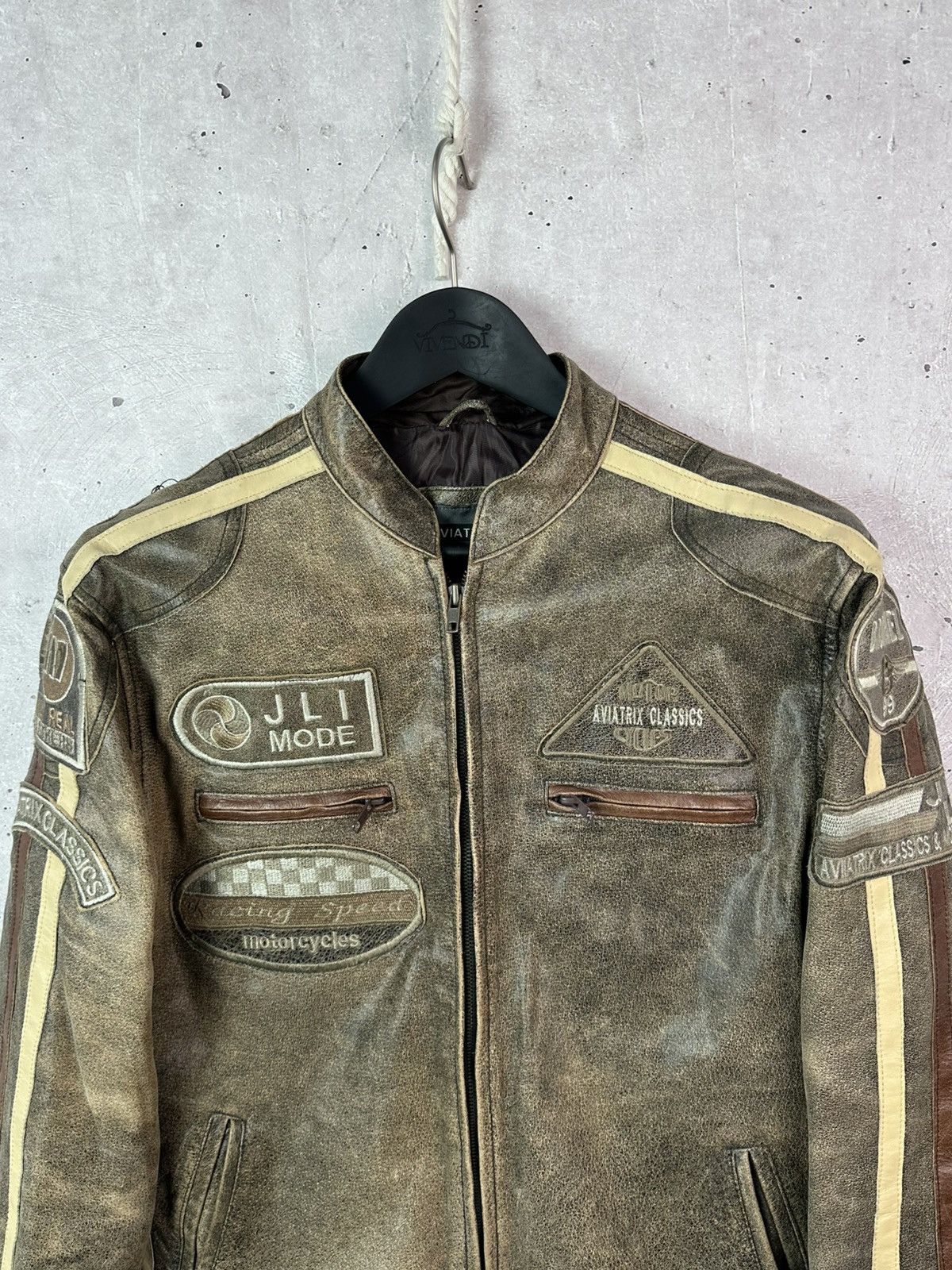 Avirex Aviatrix Cow Leather Brown Motorcycles Bomber Leather Jacket Size US L / EU 52-54 / 3 - 2 Thumbnail