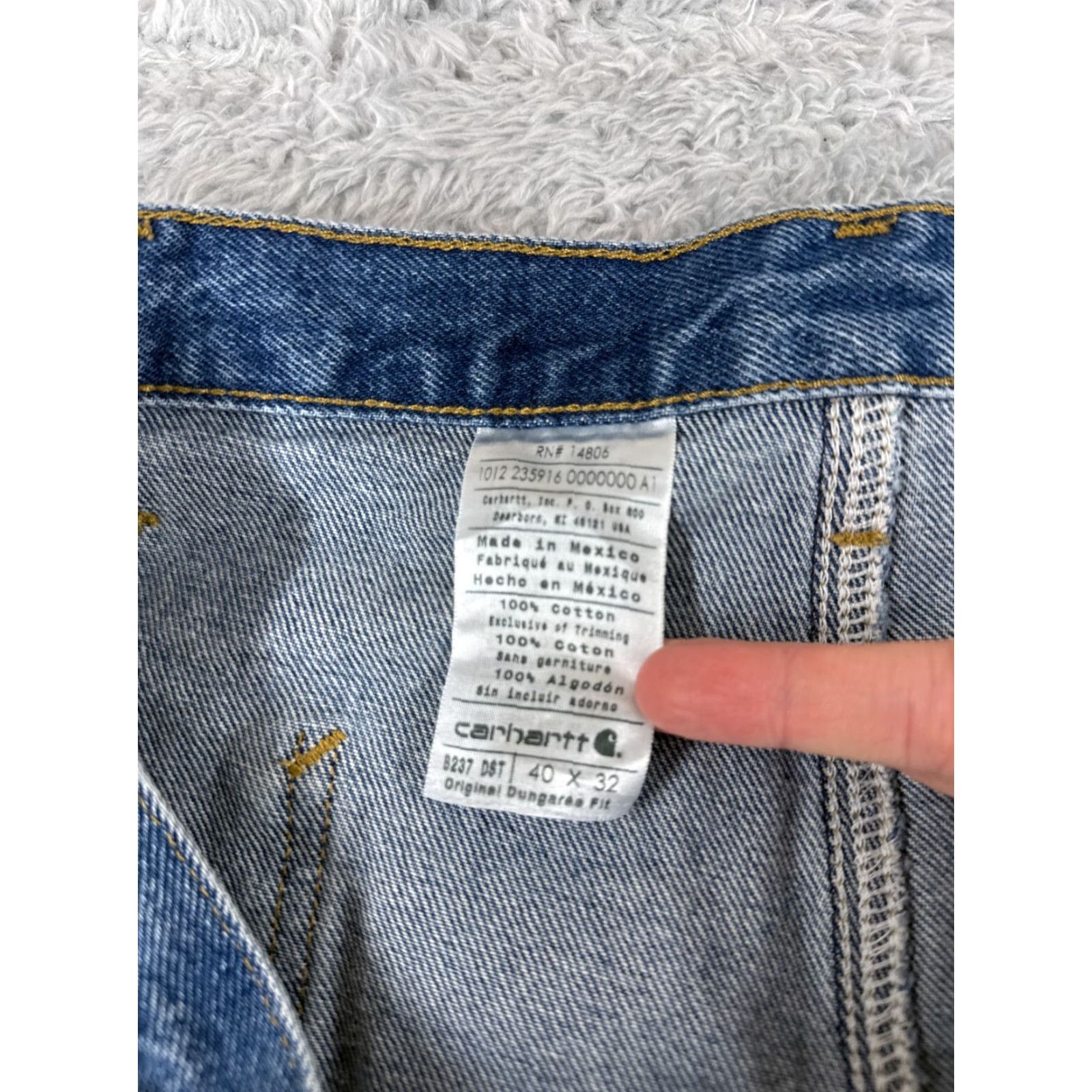 Carhartt Carhartt Jeans Adult 40 Blue Denim 5-Pocket Design Regular 40x32 Straight Cargo Cotton Read 40x32 Mens Vintage No Size US 40 / EU 56 - 6 Thumbnail