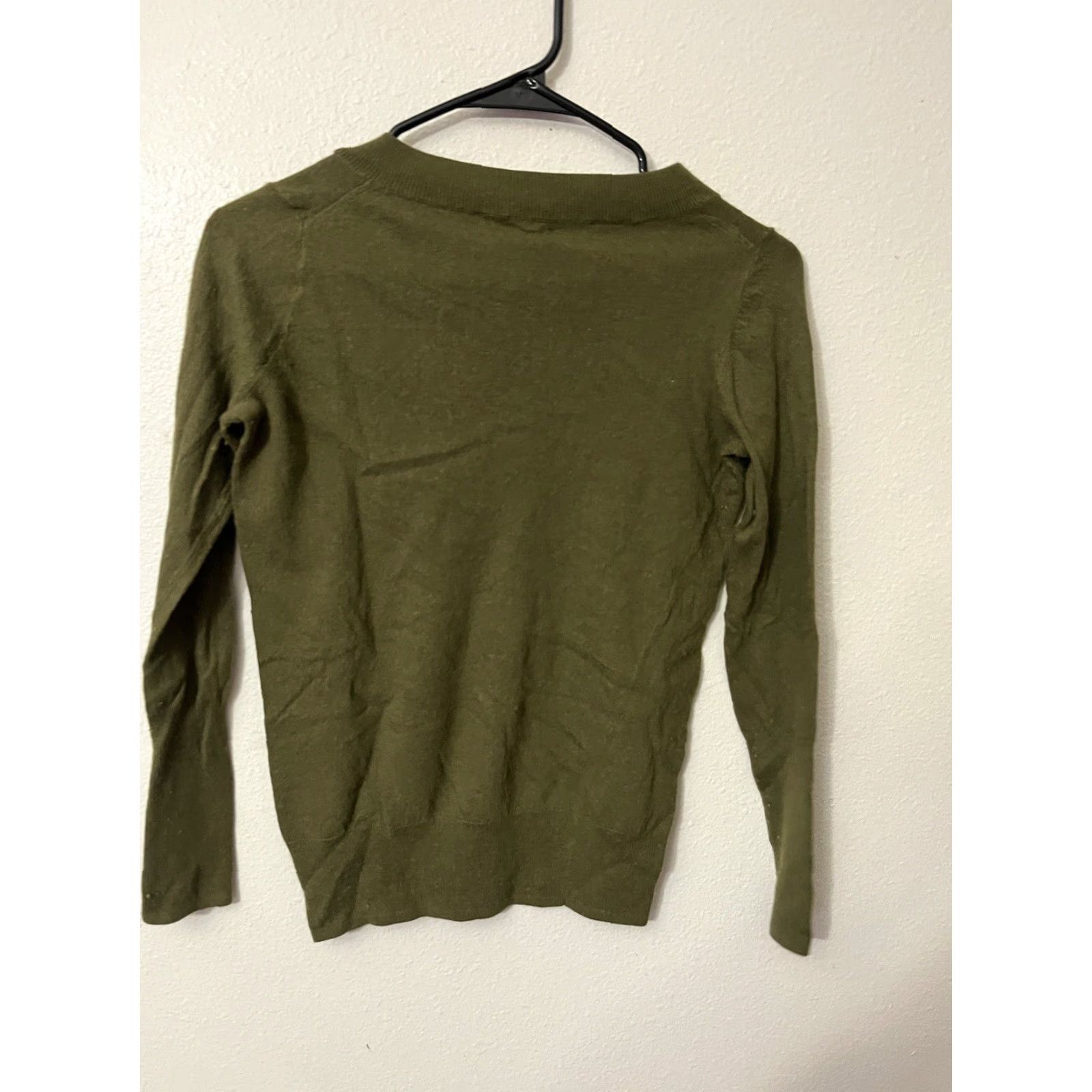 J.Crew J. Crew Merino Wool Blend V-Neck Sweater Women XS Green Womens Size XS / US 0-2 / IT 36-38 - 2 Thumbnail