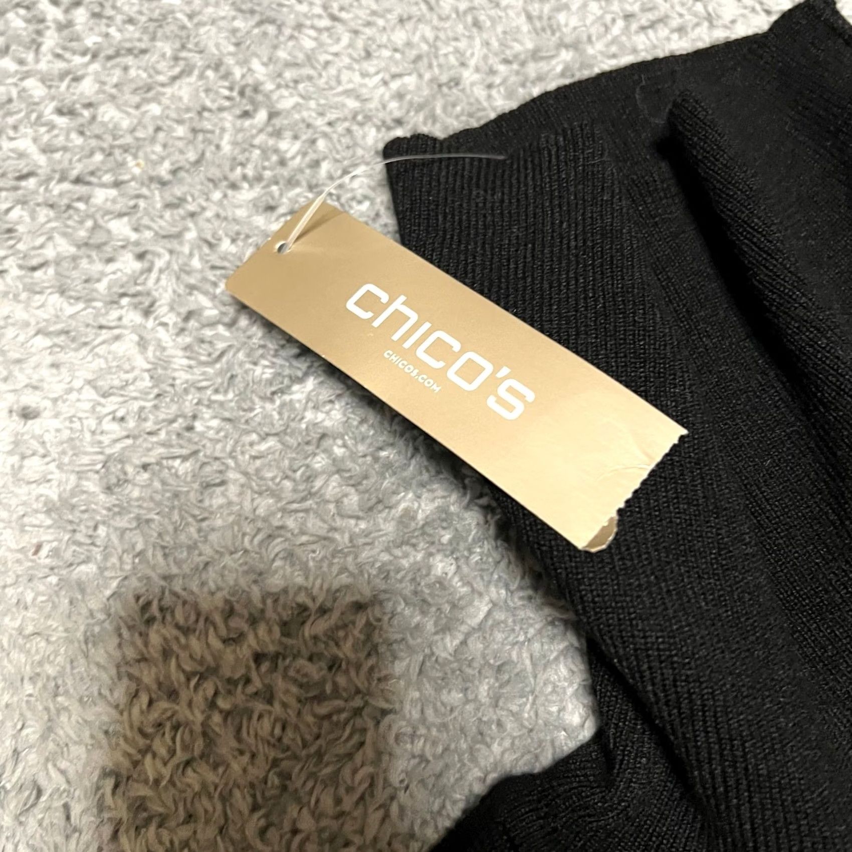 Vintage Chicos Sweater Womens 4 XXL Graphic Stripe Rachel Turtleneck Black Shirt Pullover Regular Womens Boys? Size XXL / US 16-18 / IT 52-54 - 3 Thumbnail