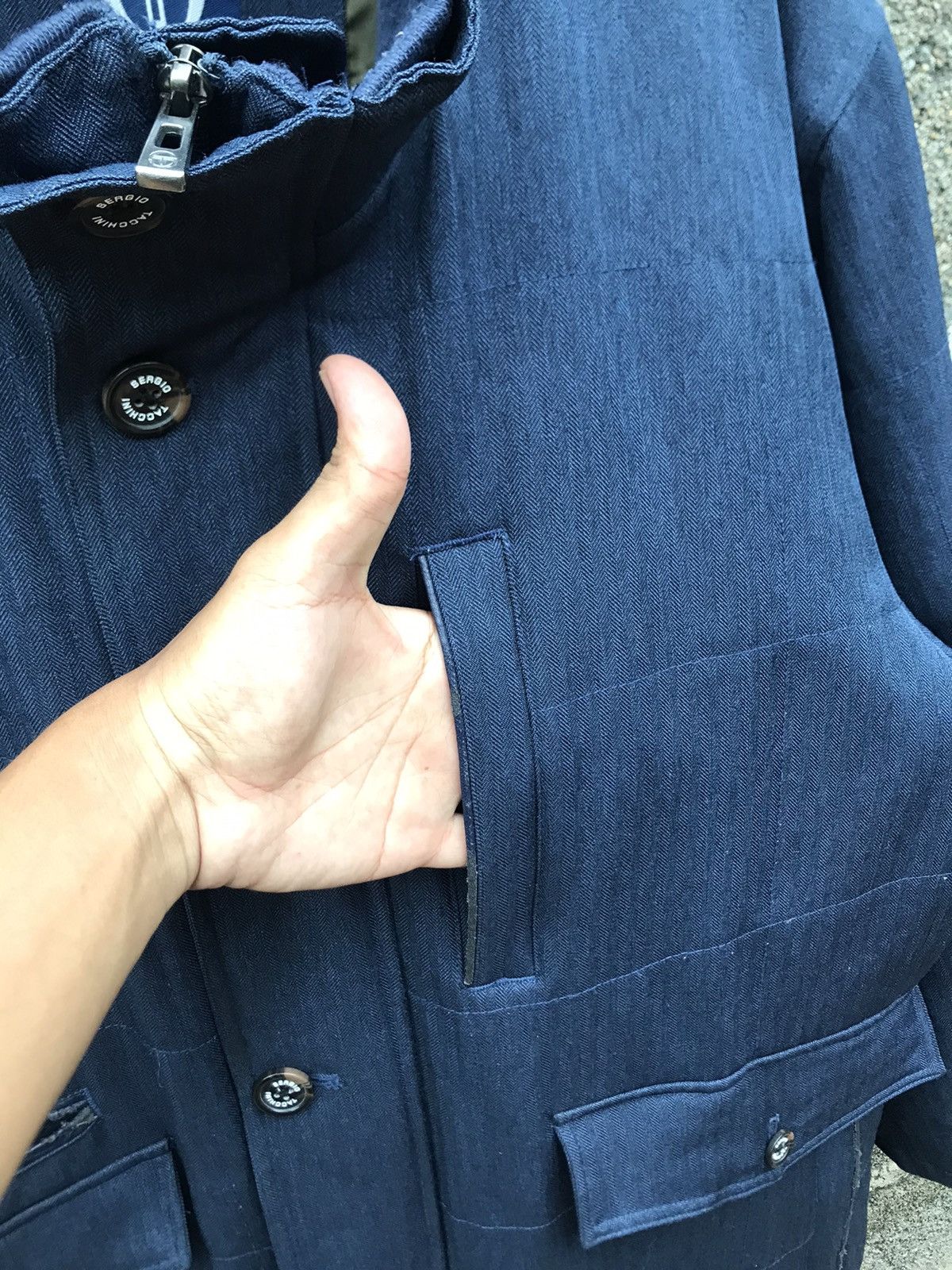 BARNS OUTFITTERS × Japanese Brand × Sergio Tacchini 🌟Sergio Tacchini Indigo Barn Coat Jacket Size US L / EU 52-54 / 3 - 5 Thumbnail