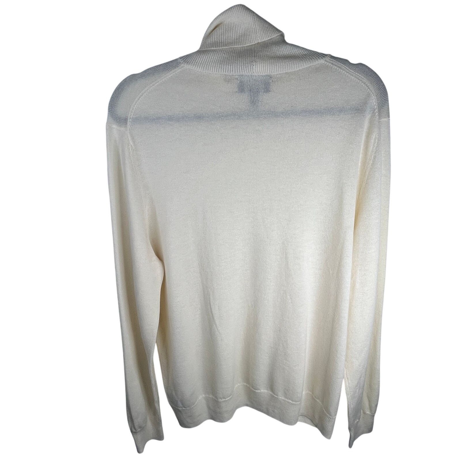Hudsons Bay Hudson Bay Merino Wool Off White Turtle Neck Winter Sweater Size XL / US 12-14 / IT 48-50 - 3 Thumbnail