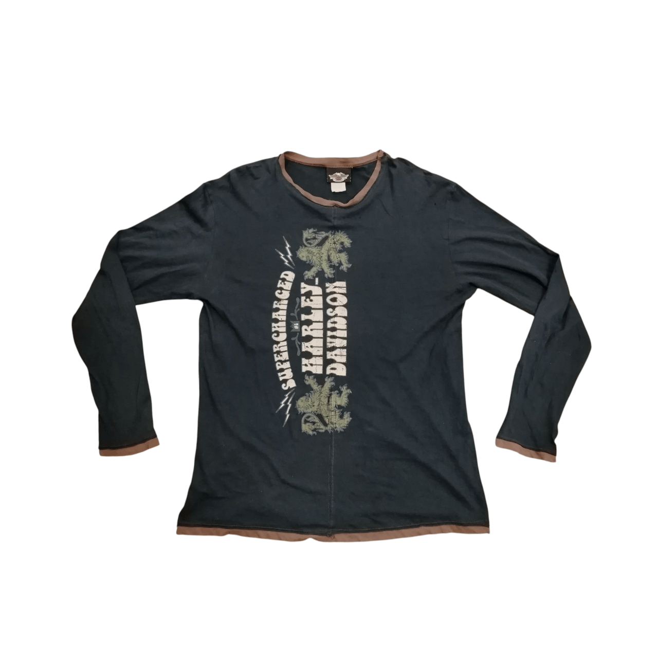 Harley Davidson × Vintage Harley Davidson supercharged Lion Design Size US M / EU 48-50 / 2 - 1 Thumbnail