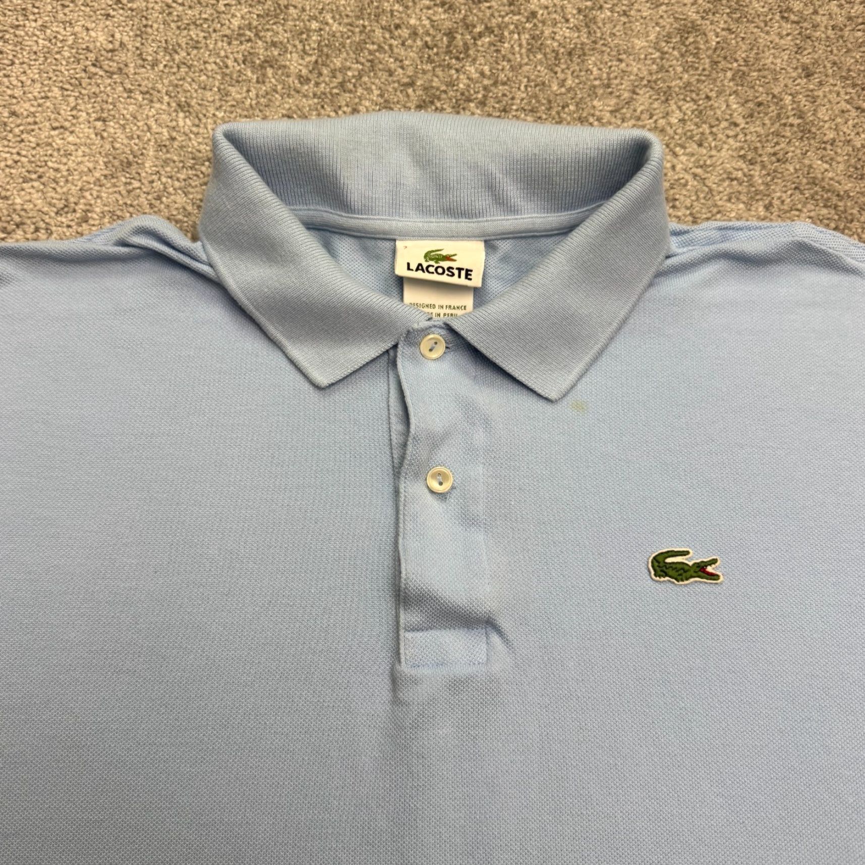 Lacoste Lacoste Polo Shirt Mens 2XL Light Blue Short Sleeve Cotton Classic Prep Shirt Size US XXL / EU 58 / 5 - 3 Thumbnail