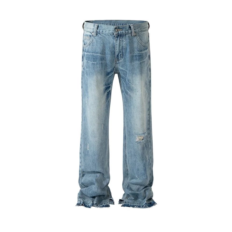 Jean × Vintage Streetwear Ropa Hombre Lightning Washed Split Jeans Size US 34 / EU 50 - 3 Thumbnail