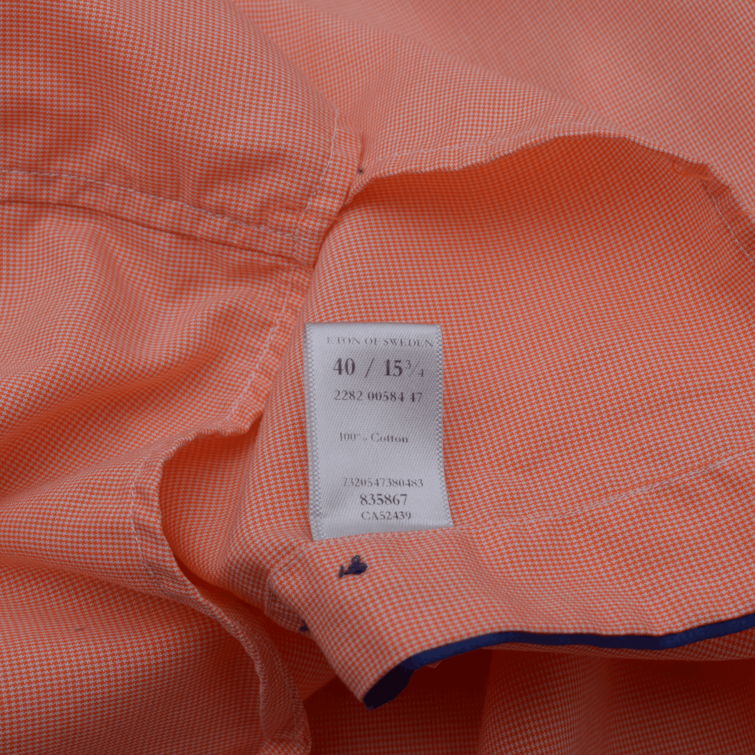 Eton ETON Slim Contemporary Orange Check Gingham Plaid Shirt 40 Size US M / EU 48-50 / 2 - 7 Thumbnail