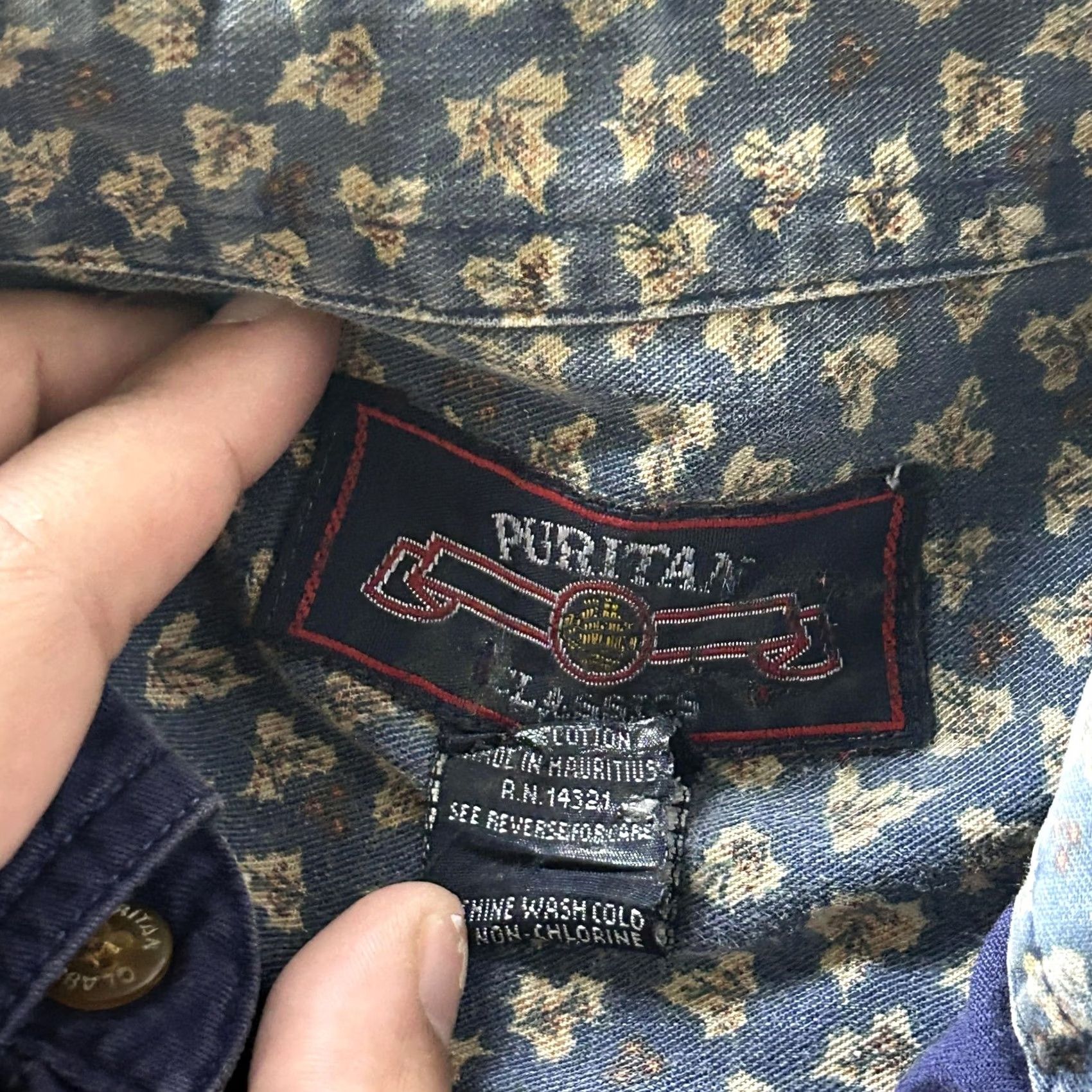 Vintage VINTAGE Puritan Shirt Mens XL Blue Solid Long Sleeve Button Up Casual Cotton Shirt Size US XL / EU 56 / 4 - 3 Thumbnail