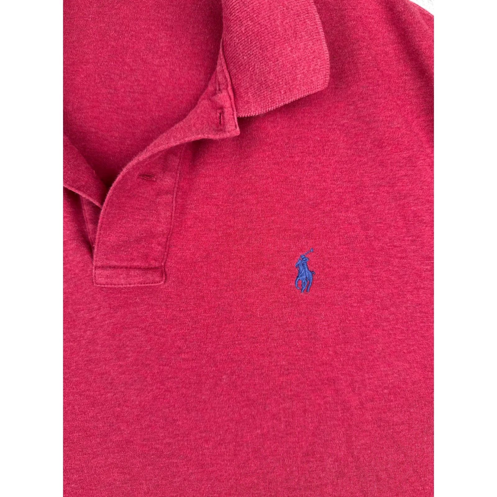 Ralph Lauren VINTAGE Polo Ralph Lauren Shirt Men Large Red 100% Cotton Short Sleeve Polo Shirt Mens Red Size US L / EU 52-54 / 3 - 6 Thumbnail