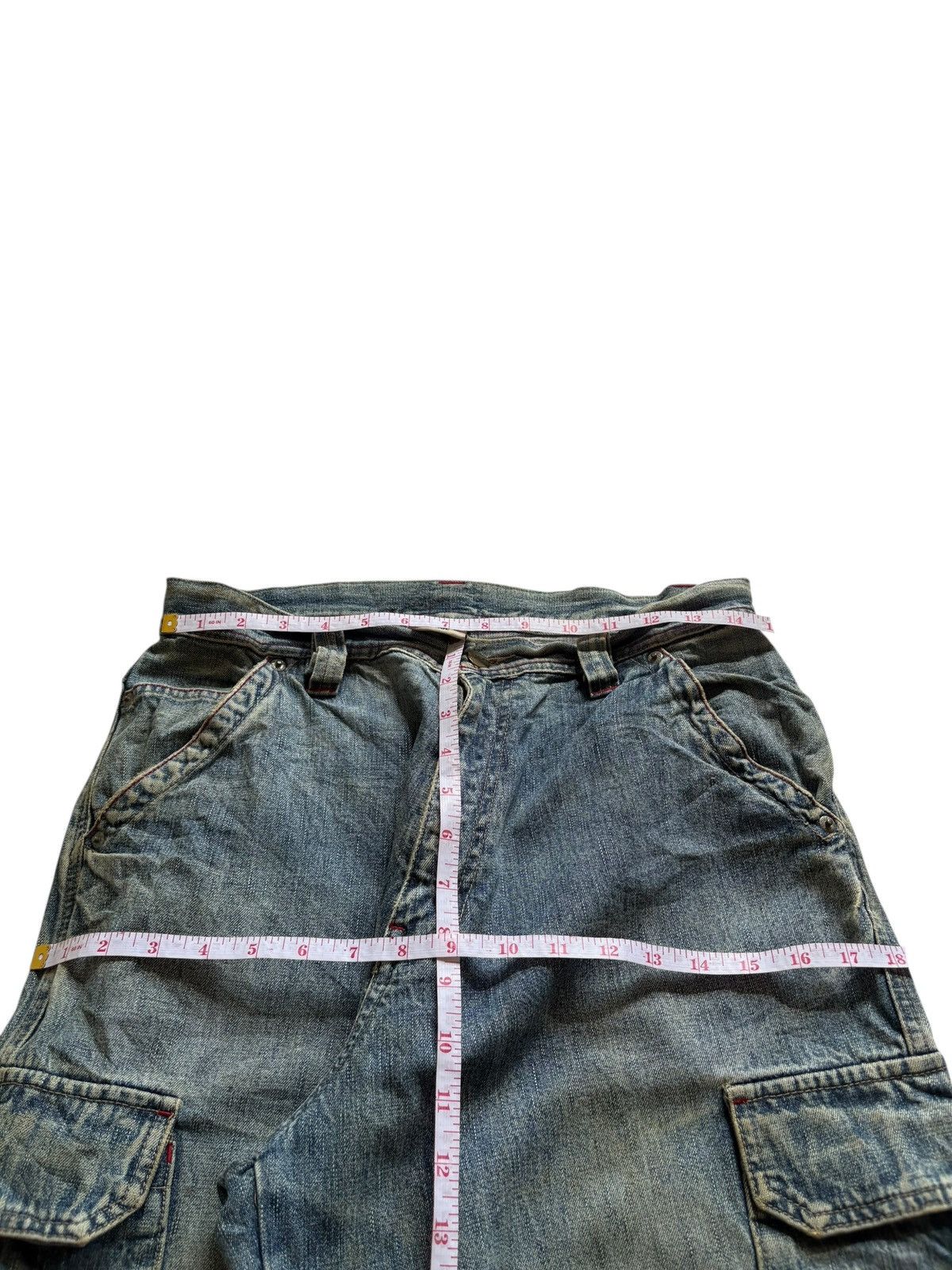 Japanese Brand Vintage Piko Cargo Mud Wash Baggy Wideleg Jeans Size US 30 / EU 46 - 13 Thumbnail