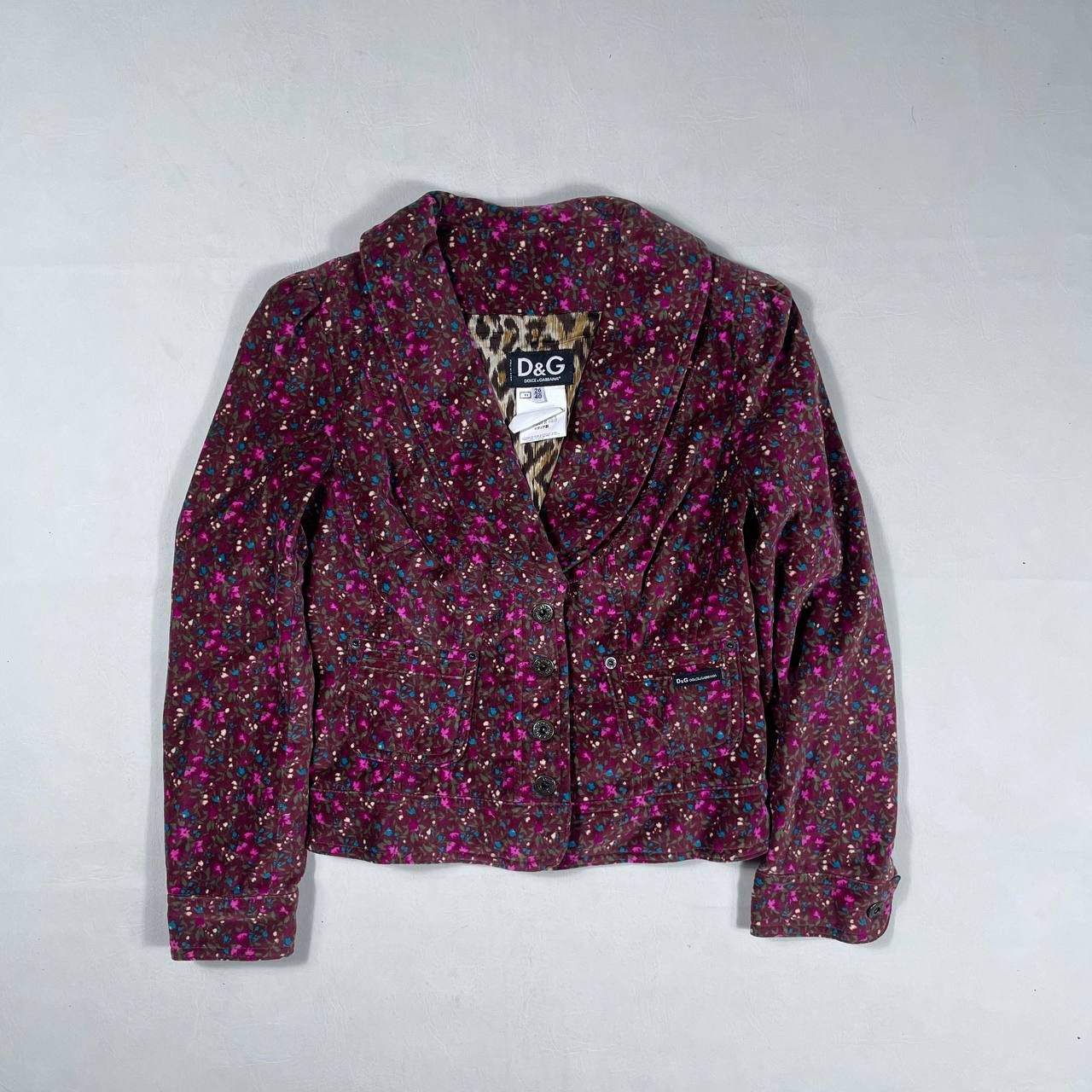 Dolce & Gabbana DOLCE & GABBANA FLORAL VELVET BLAZER Size S / US 4 / IT 40 - 1 Thumbnail