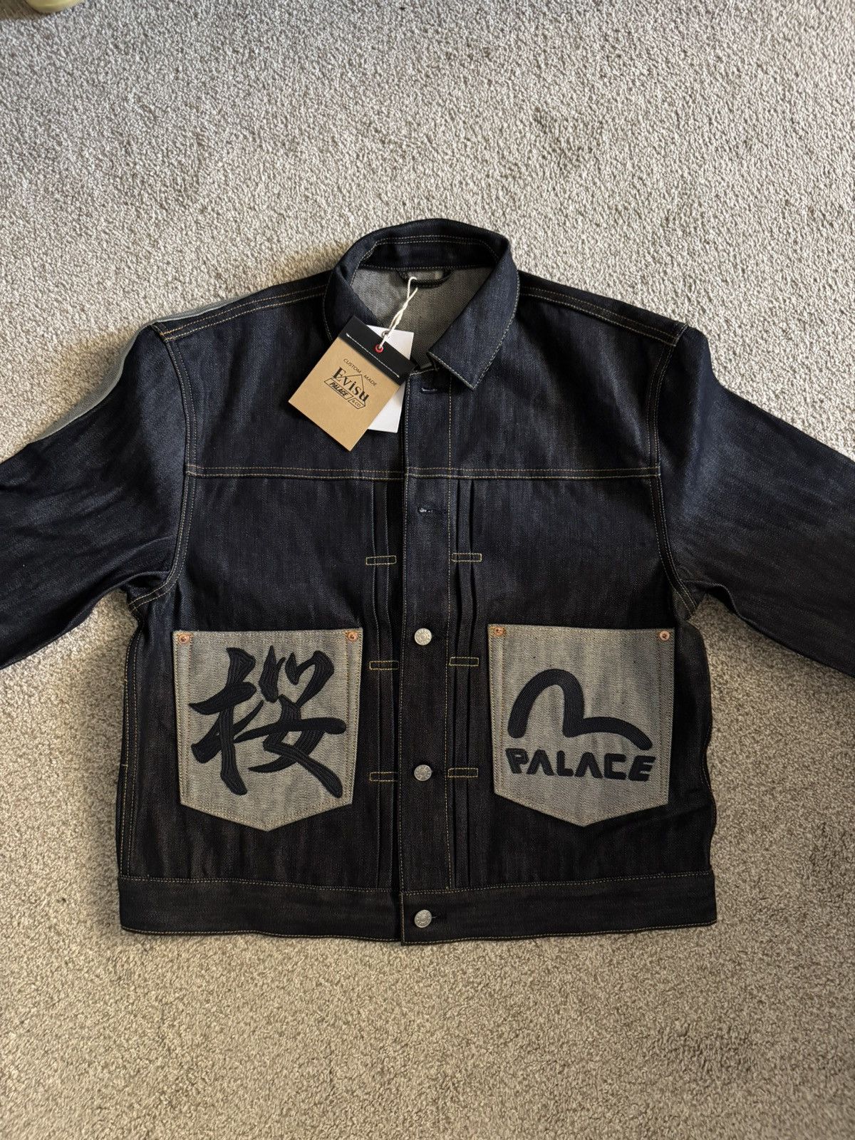 Evisu × Palace Palace X Evisu Denim Jacket Size US S / EU 44-46 / 1 - 1 Thumbnail