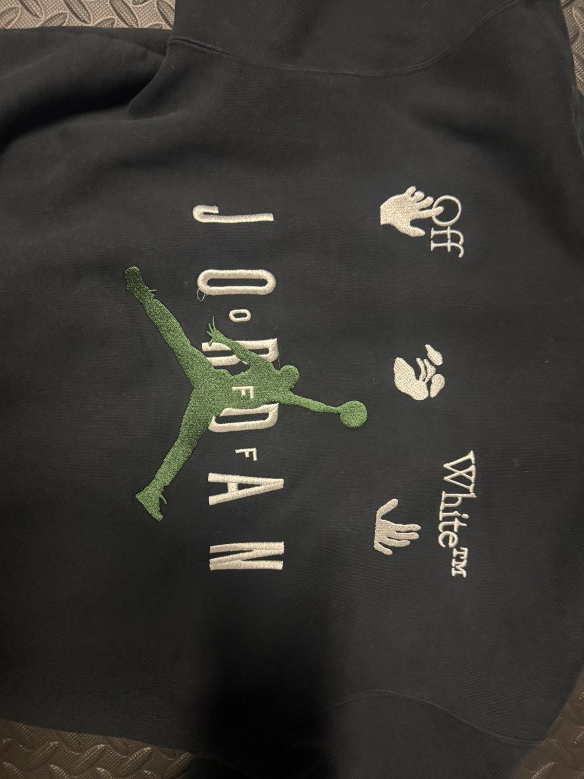 Jordan Brand × Off-White Jordan x Off-White Hoodie Black Embroidered Size [Medium] Size US M / EU 48-50 / 2 - 3 Thumbnail