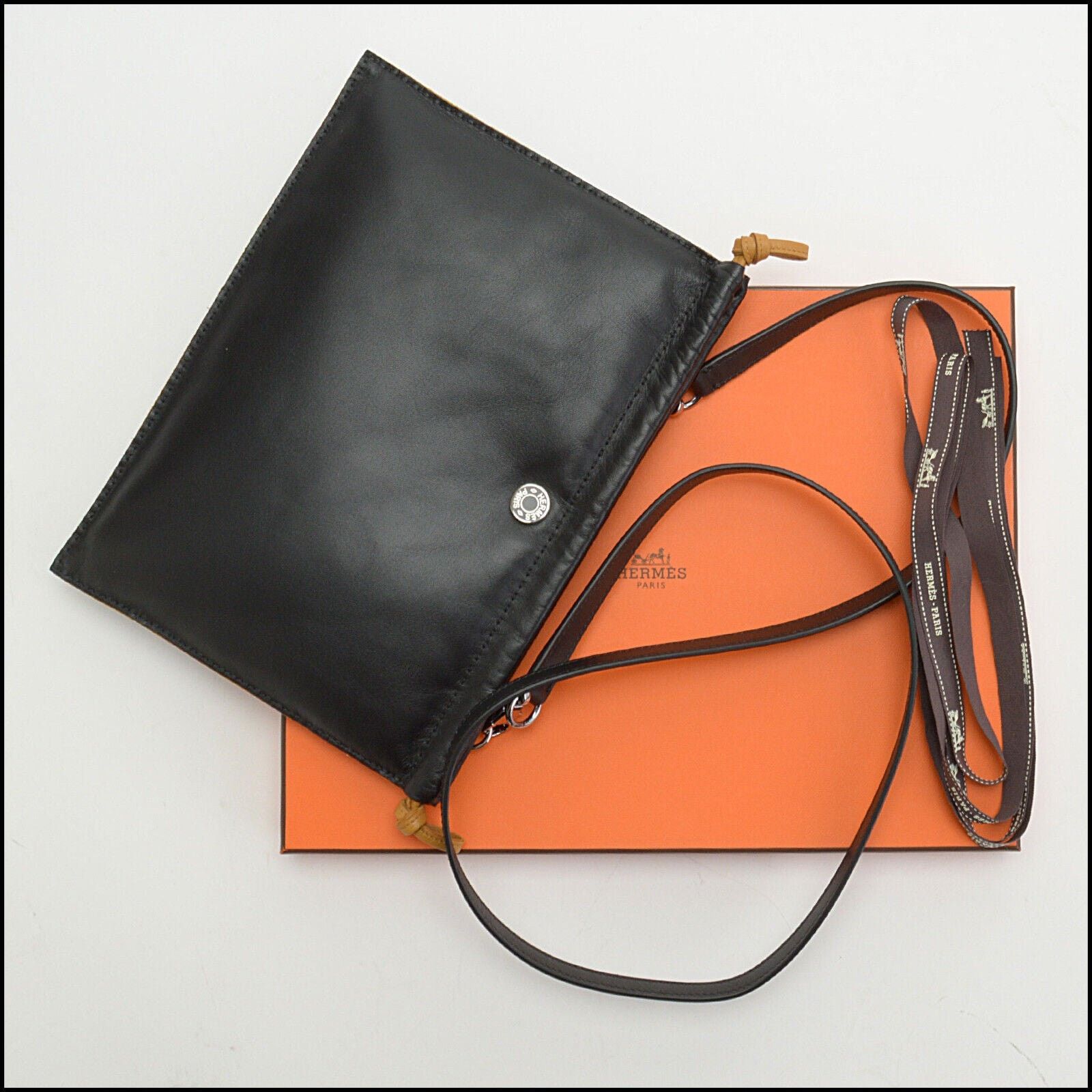 Hermes RDC13762 HERMES Black Drawstring Pilo Pouch Crossbody | Grailed