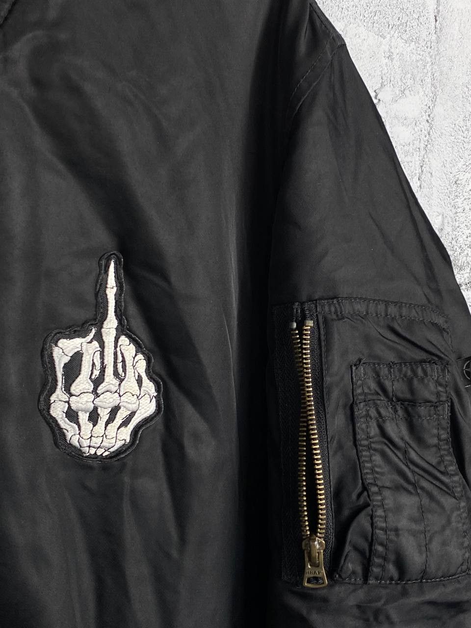Japanese Brand Vintage Mil Tec Punk Baggy MA 1 Bomber Army Jacket black Size US L / EU 52-54 / 3 - 5 Thumbnail