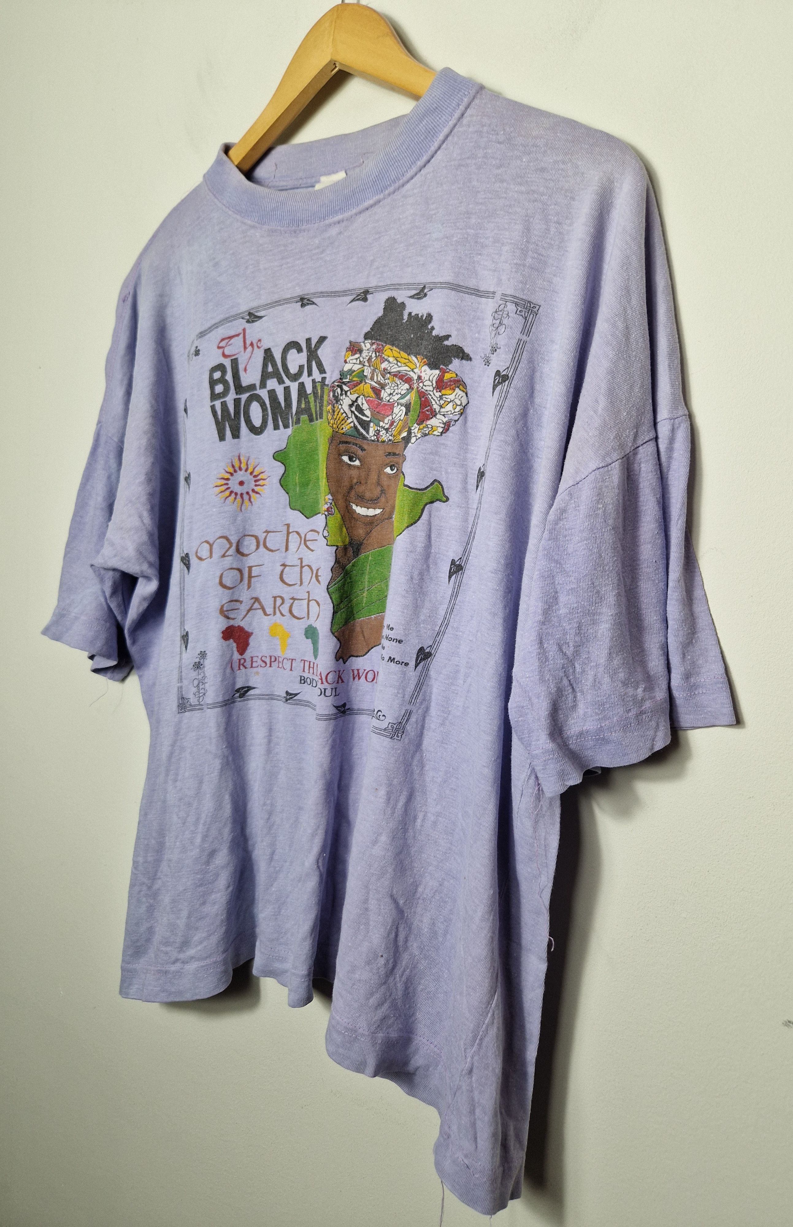 Vintage Vintage Black Lives Matter Africa black woman tee 90s Size L / US 10 / IT 46 - 2 Thumbnail