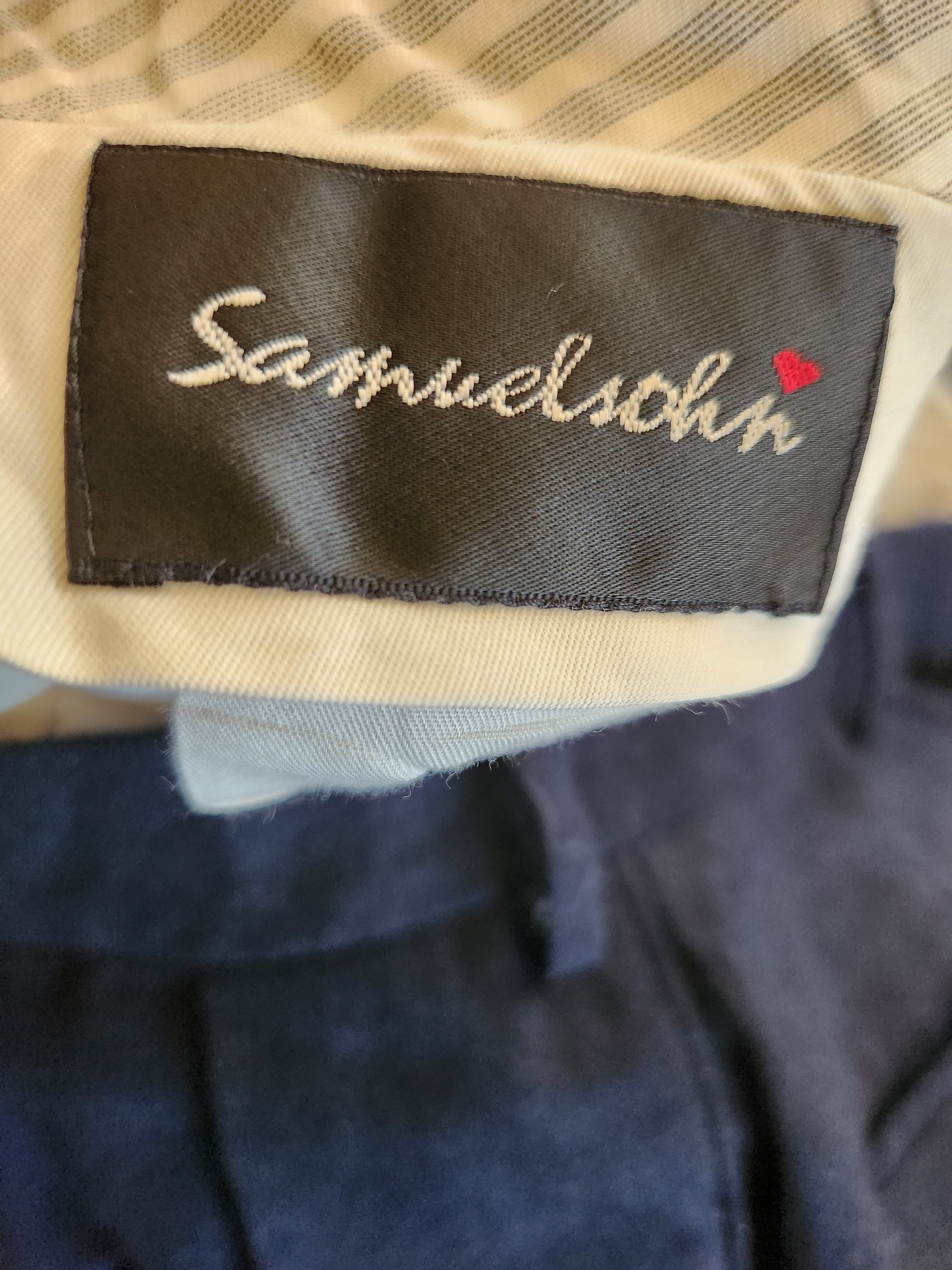 Samuelsohn Vintage 90's Navy Blue 100% Wool Pleated Dress Pants Size US 34 / EU 50 - 3 Thumbnail