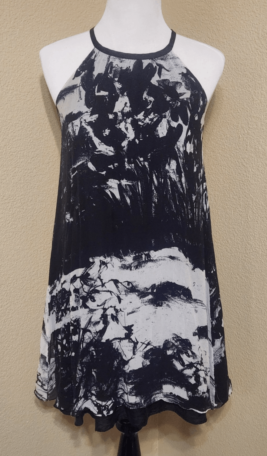 Eileen Fisher EILEEN FISHER Silk ABSTRACT ART PRINT Halter Mini Dress XS Size XS / US 0-2 / IT 36-38 - 1 Thumbnail