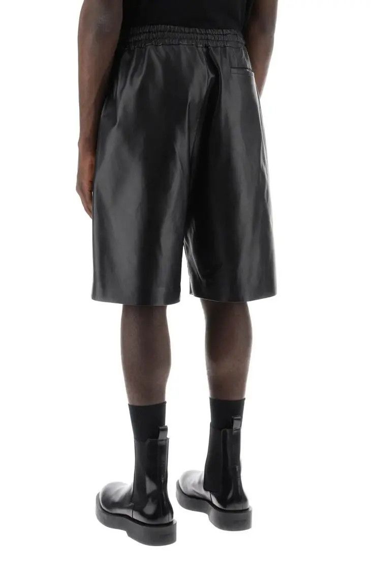 Jil Sander o1s22i1n0324 Leather Bermuda Shorts in Black Size US 32 / EU 48 - 3 Thumbnail