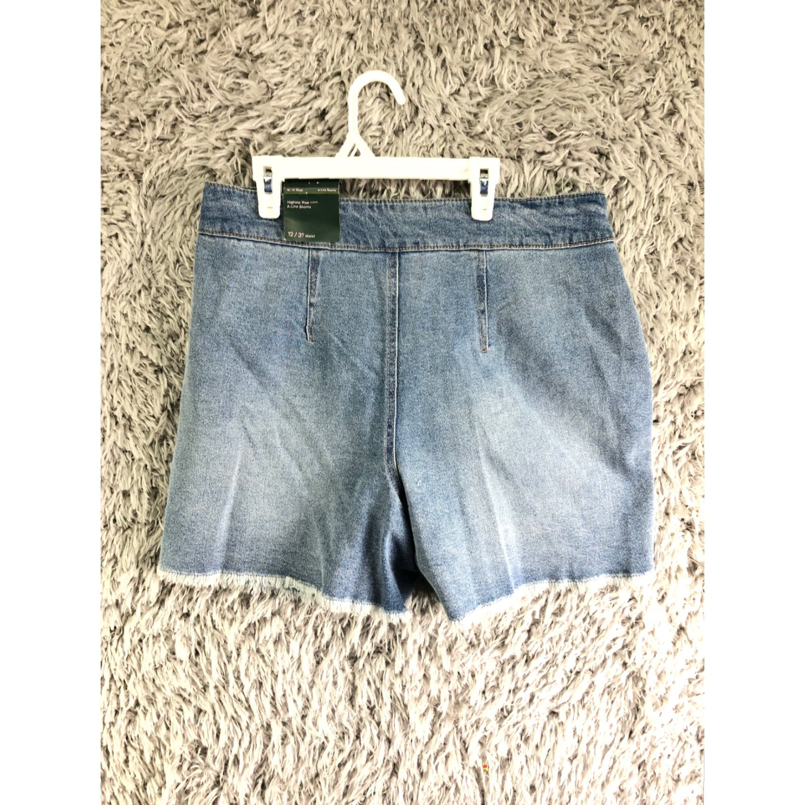 Vintage Wild Fable Highest Rise A-Line Womens Size 12 Blue Jean Shorts Size 34" / US 12 / IT 48 - 4 Thumbnail
