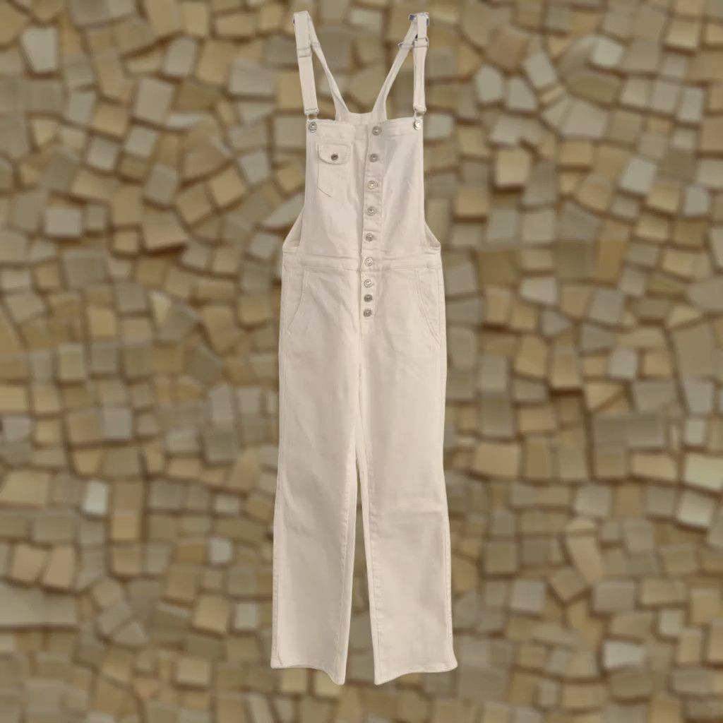 7 For All Mankind 7 For All Mankind Womens Dungarees White XS Sleeveless Overalls Size 26" / US 2 / IT 38 - 1 Thumbnail