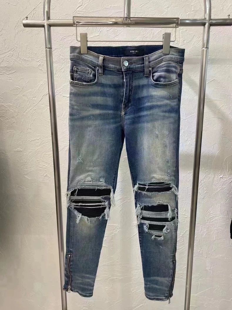 Amiri AMIRI Washed Blue Ripped Denim Jeans - dmc Size US 29 - 1 Thumbnail