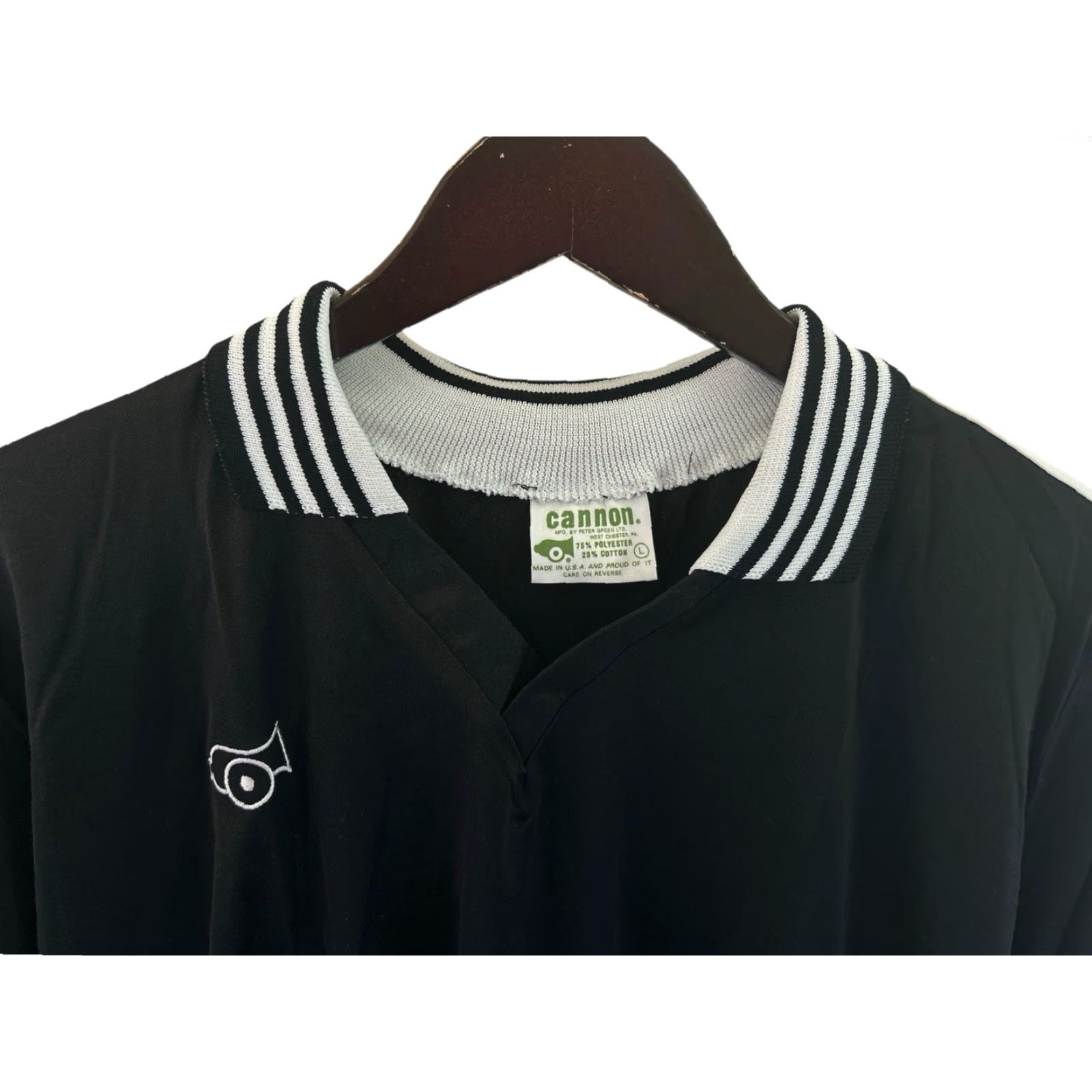 Canon VINTAGE cannon soccer polo shirt Mens L black US 80s deadstock NWOT polo shirt Mens L black US 80s deadstock NWOT Size US L / EU 52-54 / 3 - 2 Thumbnail