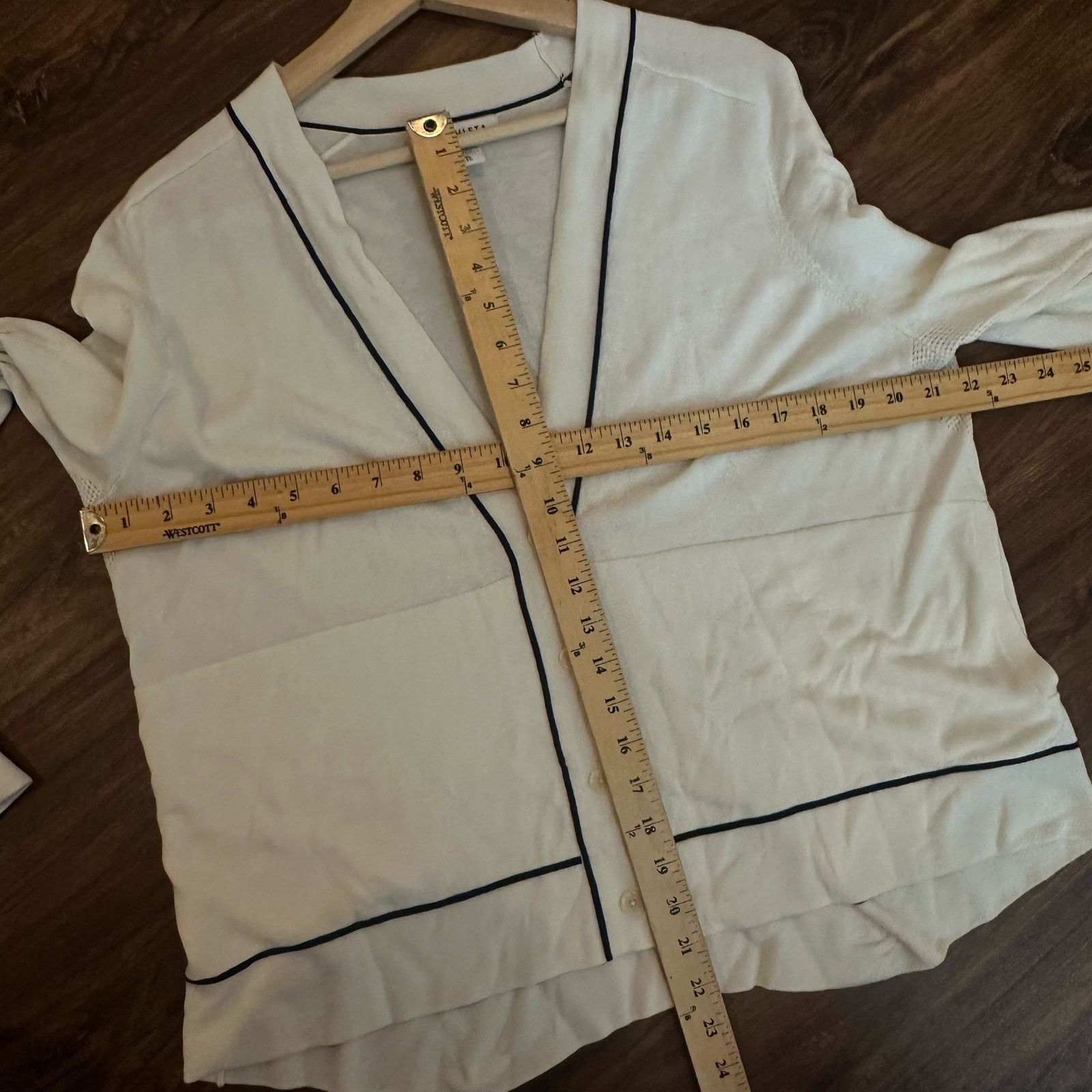 Athleta Athleta Collegiate White Blue Stripe Cardigan Sweater XL Size XL / US 12-14 / IT 48-50 - 7 Thumbnail