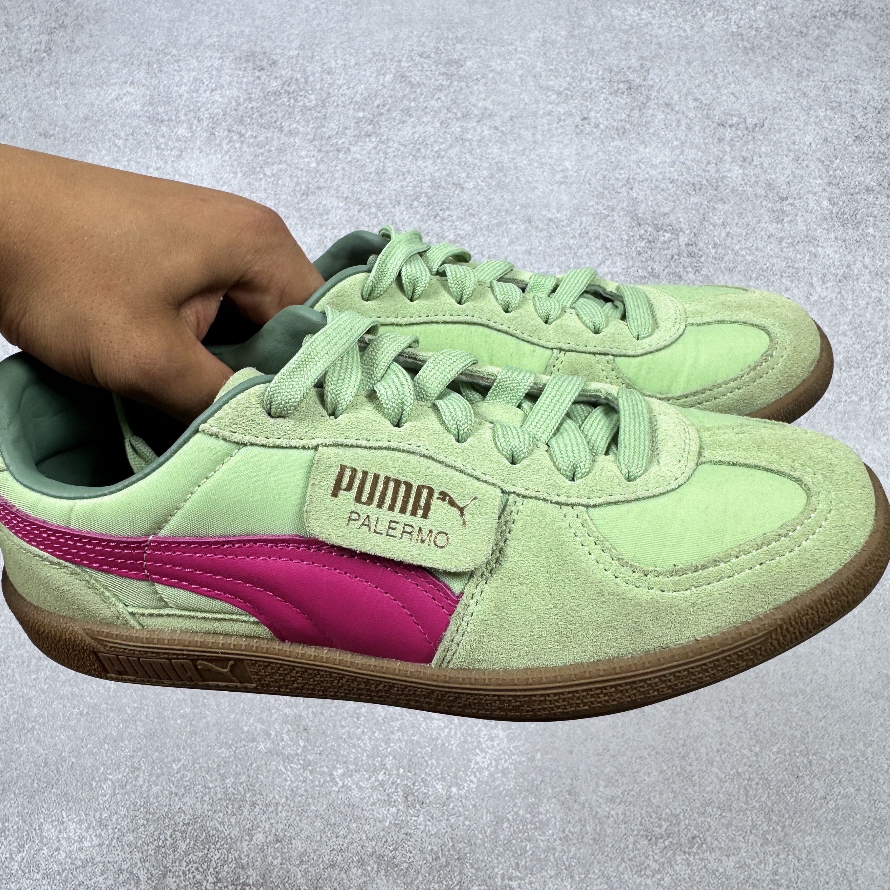 Puma Puma Palermo OG Green 383011-07 nylon suede sneakers size 39 Size US 7 / IT 37 - 9 Thumbnail