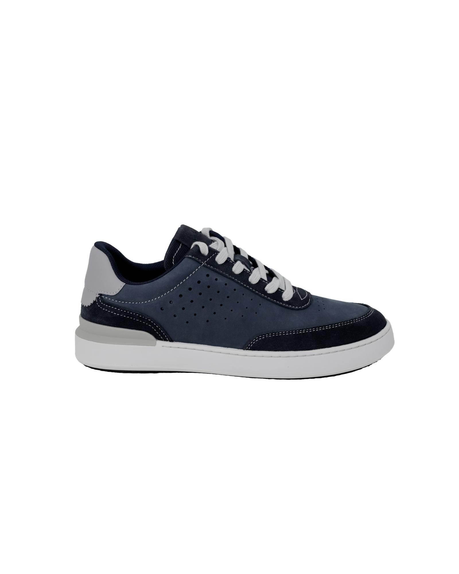 image of Clarks Leather Lace-Up Shoes With 3Cm Heel in Blue, Men's (Size 11)