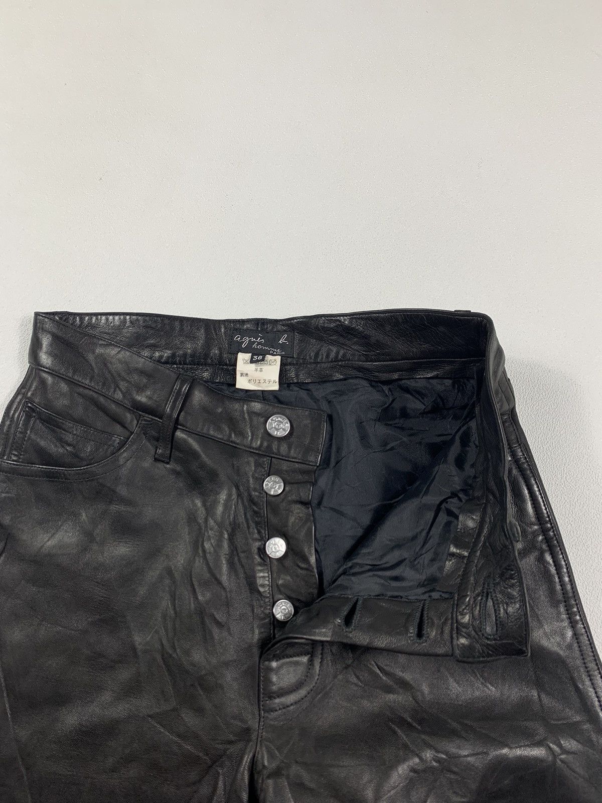 Designer × agnes b. Made In France AGNES B. Leather Pants Size 25" / US 0 / IT 36 - 4 Thumbnail
