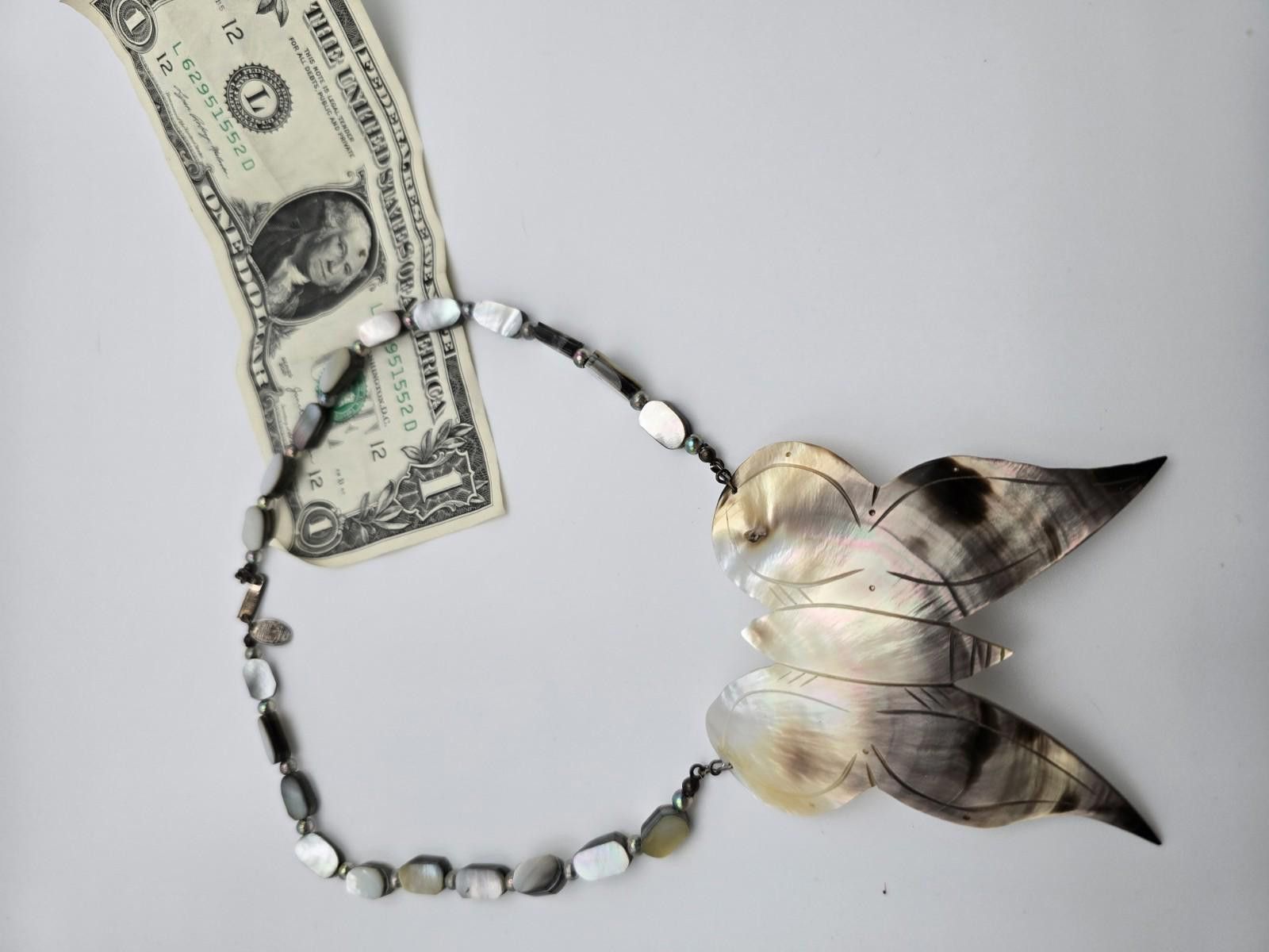 Other Vintage Miriam Haskell Butterfly Necklace – Carved MOP Size ONE SIZE - 7 Thumbnail