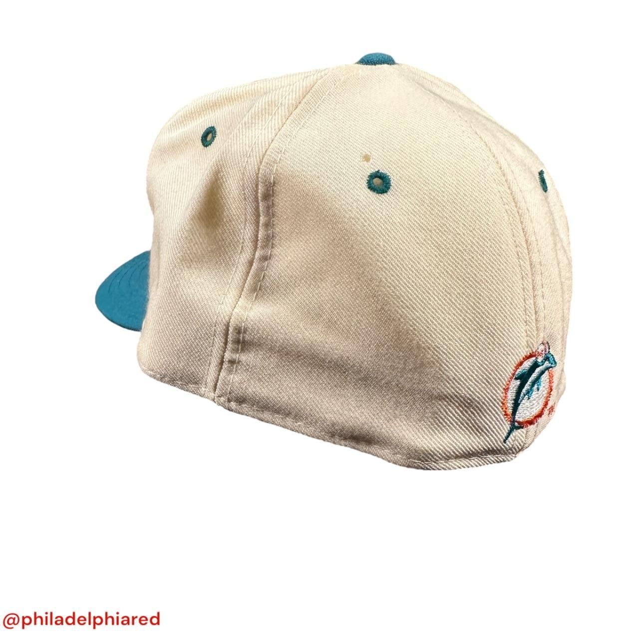 NFL Vintage 1980s Nfl Miami Dolphins fitted hat size 7 3/8 Size ONE SIZE - 5 Thumbnail