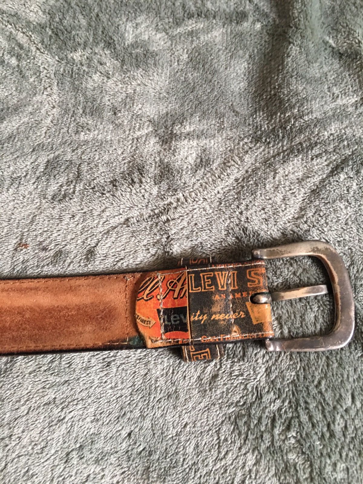 Levi's × Vintage LEVI’S Vintage Rare Leather Belt Size 85 cm 34 in Size 34 - 3 Thumbnail