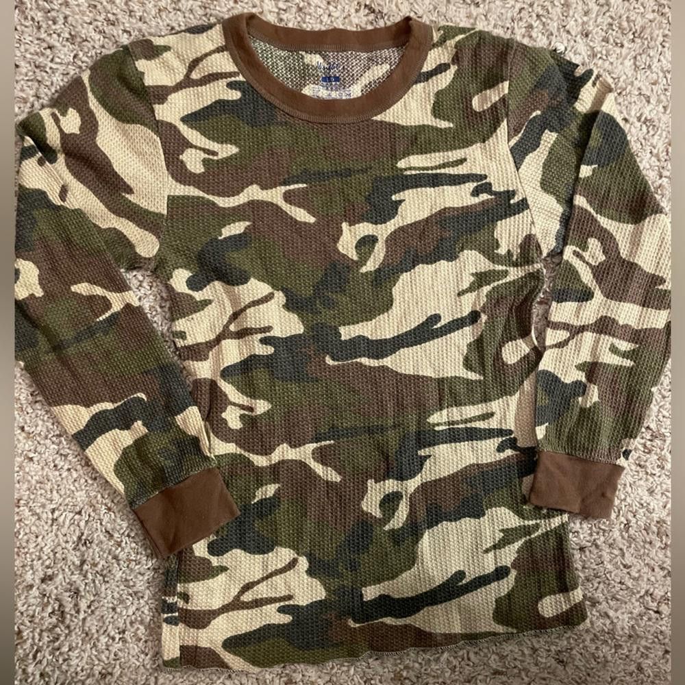 Designer VTG Wright Knit Thermal Long Sleeve Size L / US 10 / IT 46 - 2 Thumbnail