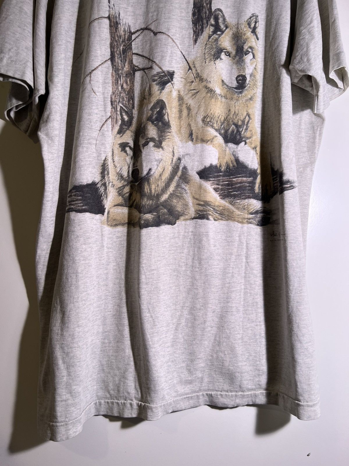 Vintage 90’s 2000’s Y2K VTG Vintage Wolves Wolf Alaska Retro T Shirt Size US XL / EU 56 / 4 - 8 Thumbnail