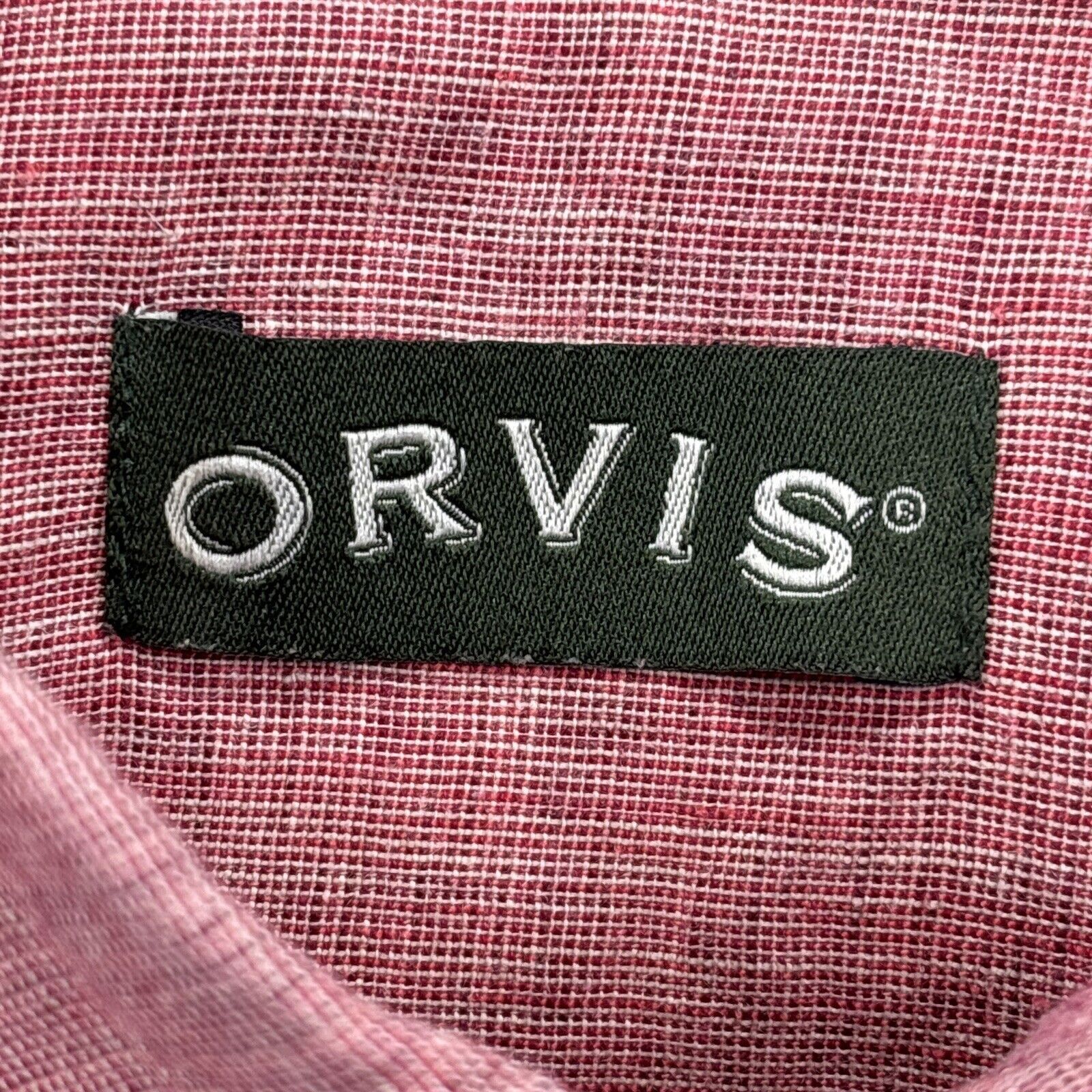Orvis Orvis Shirt Mens M 100% Linen Short Sleeve Button Up Red Size US M / EU 48-50 / 2 - 9 Thumbnail