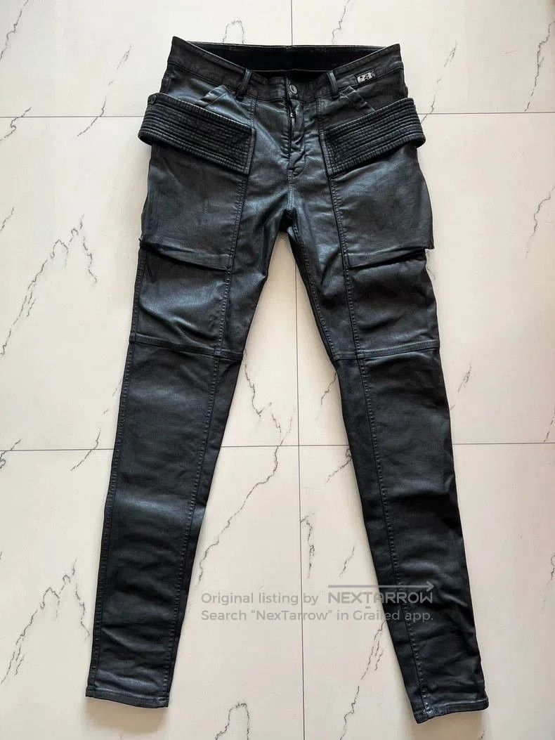 Rick Owens Drkshdw Rick Owens Drkshdw Waxed Double-Ring Pants. Size US 30 / EU 46 - 1 Thumbnail