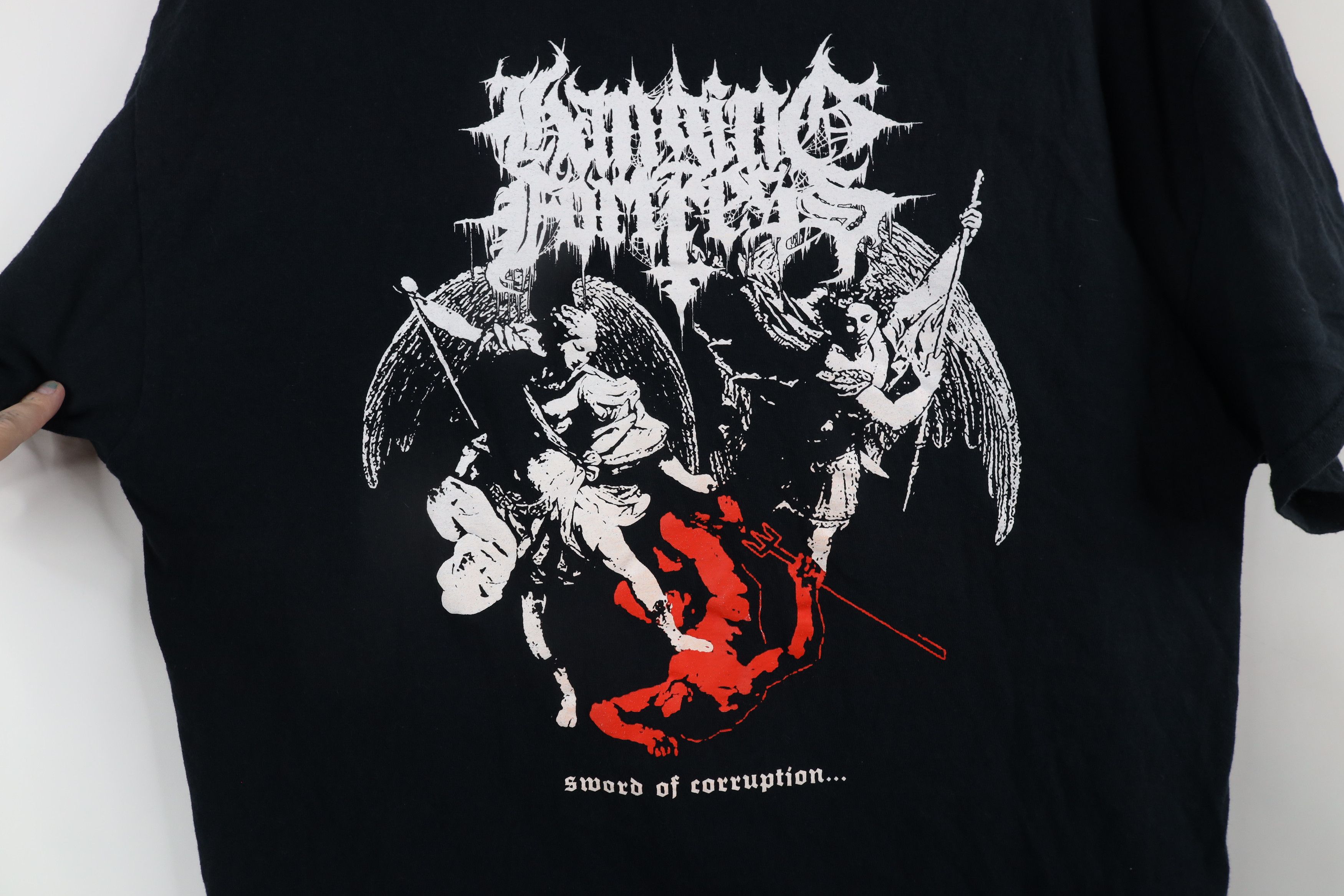 Vintage Streetwear of Corruption Hanging Fortress Metal Band T-Shirt Size US XL / EU 56 / 4 - 4 Thumbnail