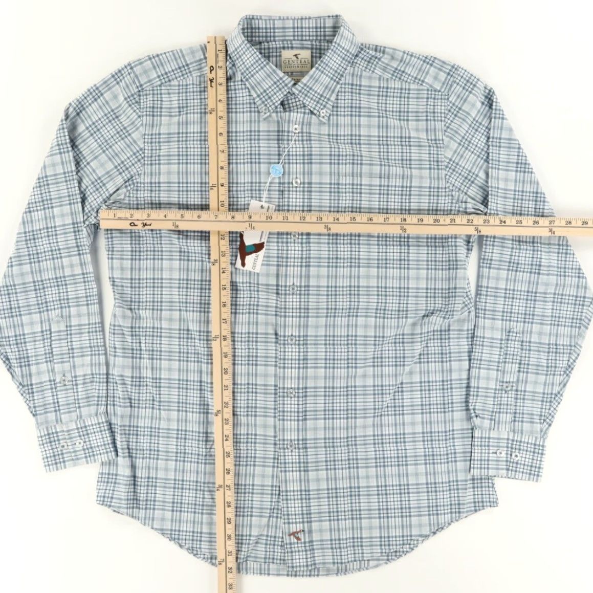 Vintage Genteal Shirt Nyl on Lead Plaid Button Down Mens L Fernandina Litetec Nylon Long Sleeve Shirt Lead Mens L Size US L / EU 52-54 / 3 - 3 Thumbnail