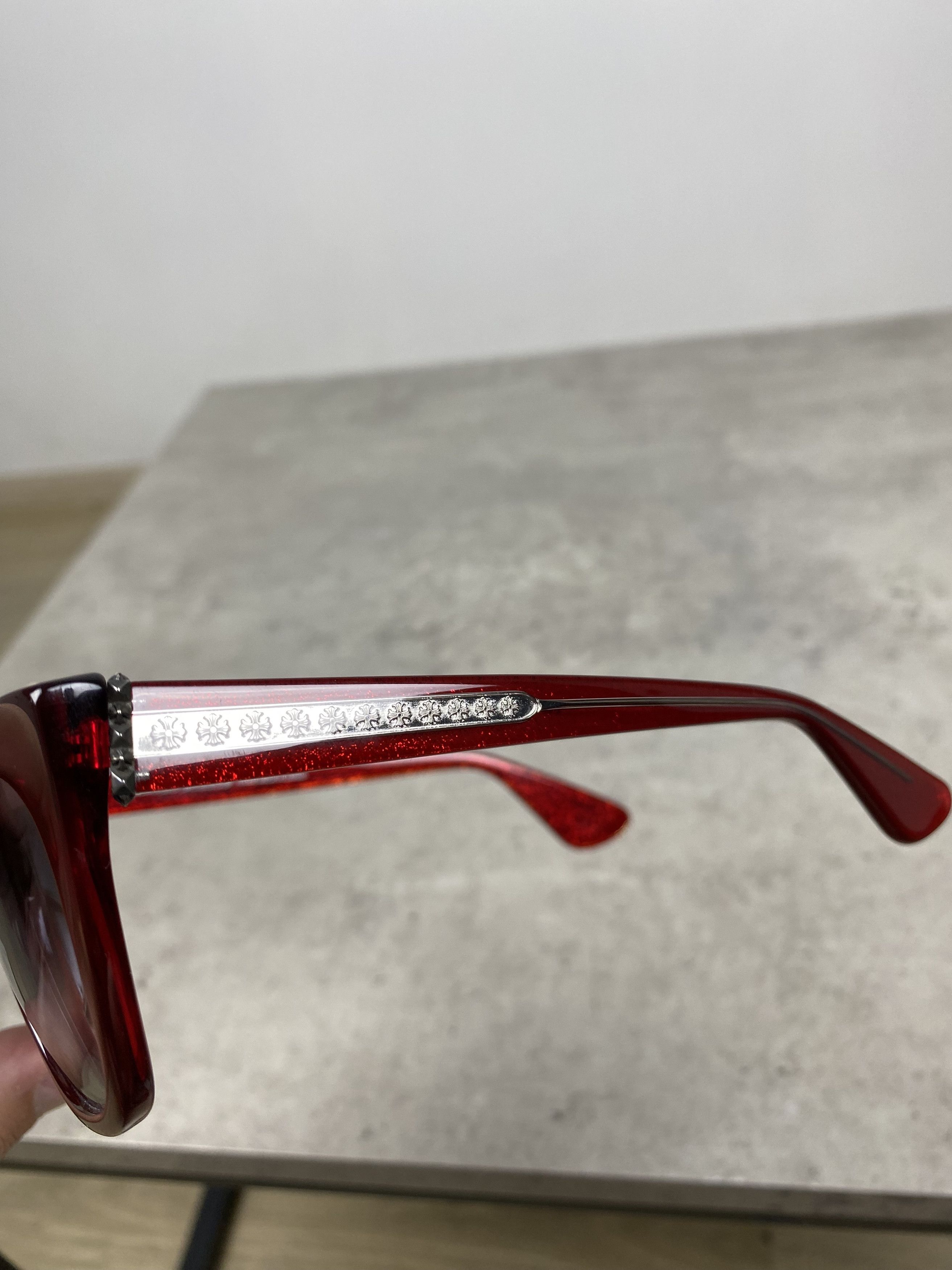 Chrome Hearts Chrome Hearts GLITTER GOO II RCRYS Sunglasses Red Size ONE SIZE - 6 Thumbnail