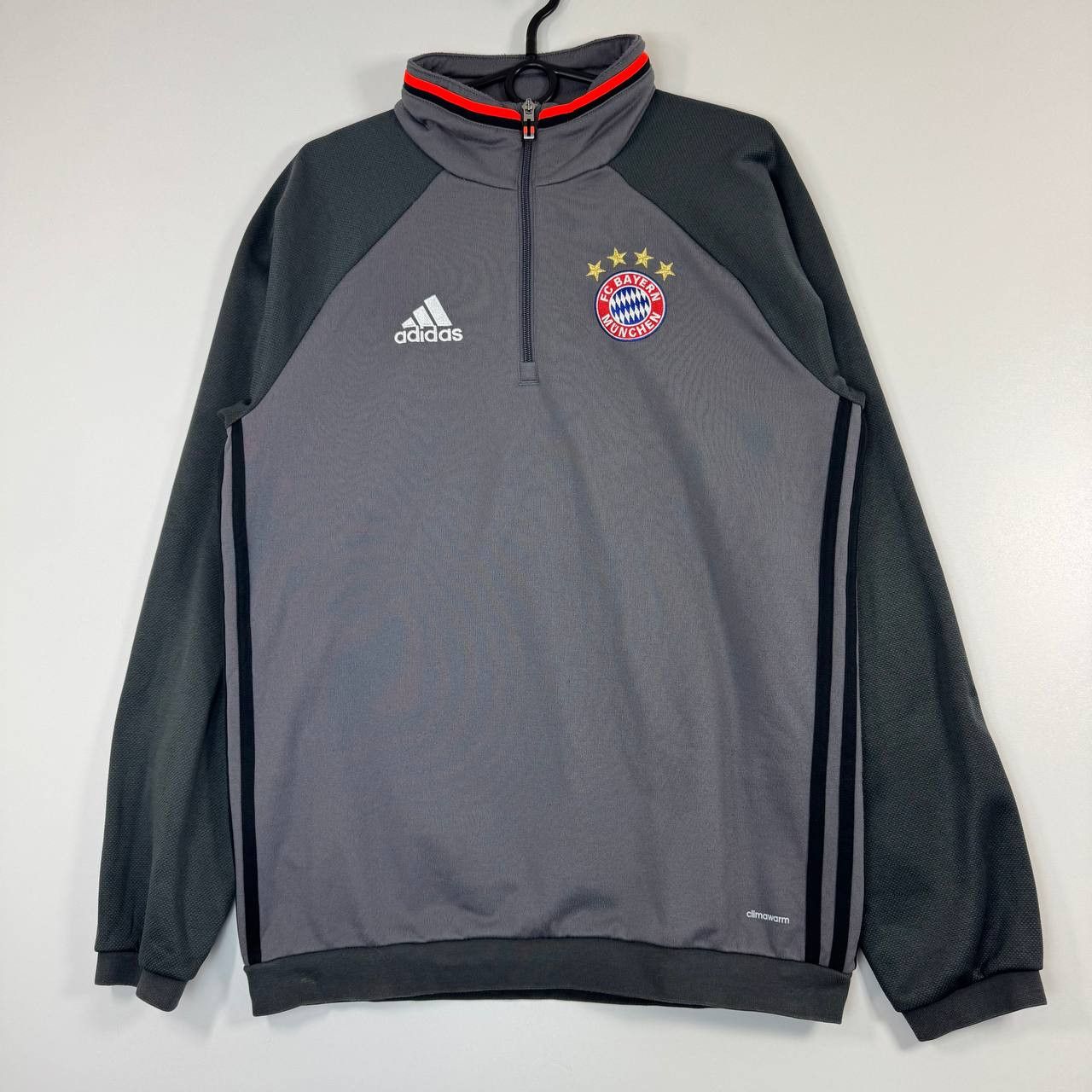 Adidas Adidas Bayern Munich Climawarm Quarter Zip Sweatshirt Grey M Size US M / EU 48-50 / 2 - 1 Thumbnail