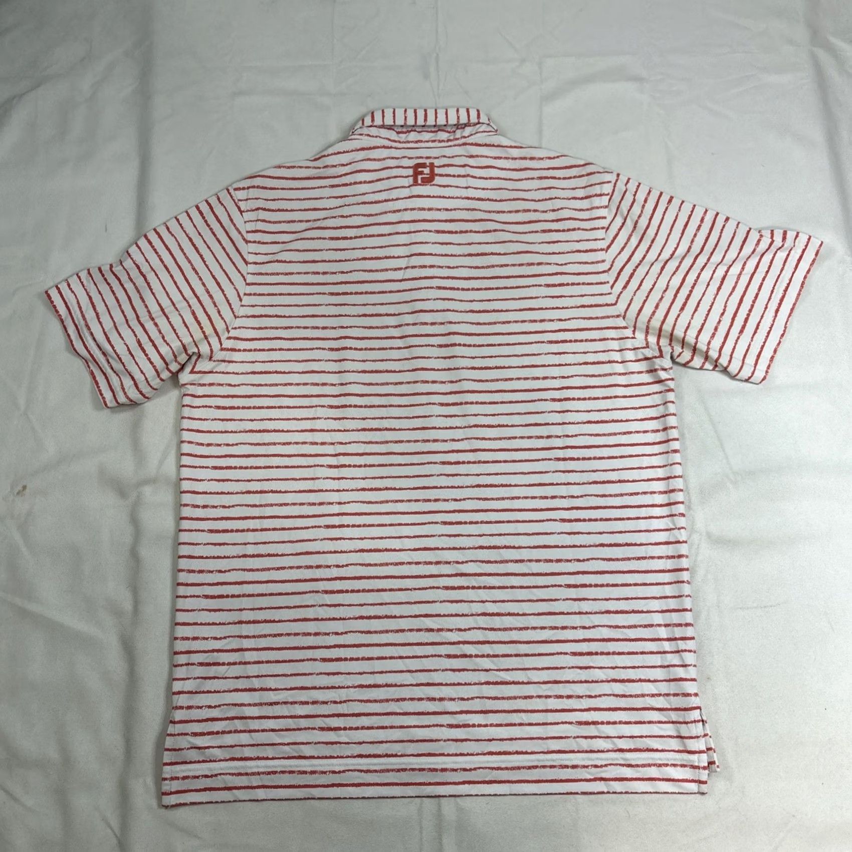 Footjoy FootJoy FJ Shirt Mens Med Pink Stripe Short Slv Preformance Golf Polo Shirt Size US M / EU 48-50 / 2 - 3 Thumbnail