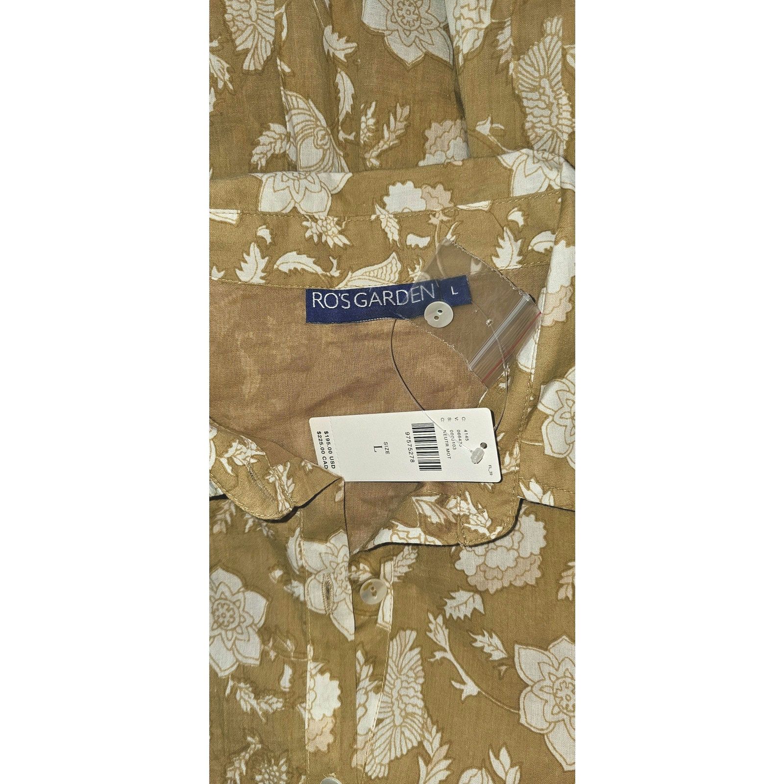 Anthropologie NWT Ro's Garden Romy Mini Dress $200 LARGE Brown Floral Size L / US 10 / IT 46 - 4 Thumbnail